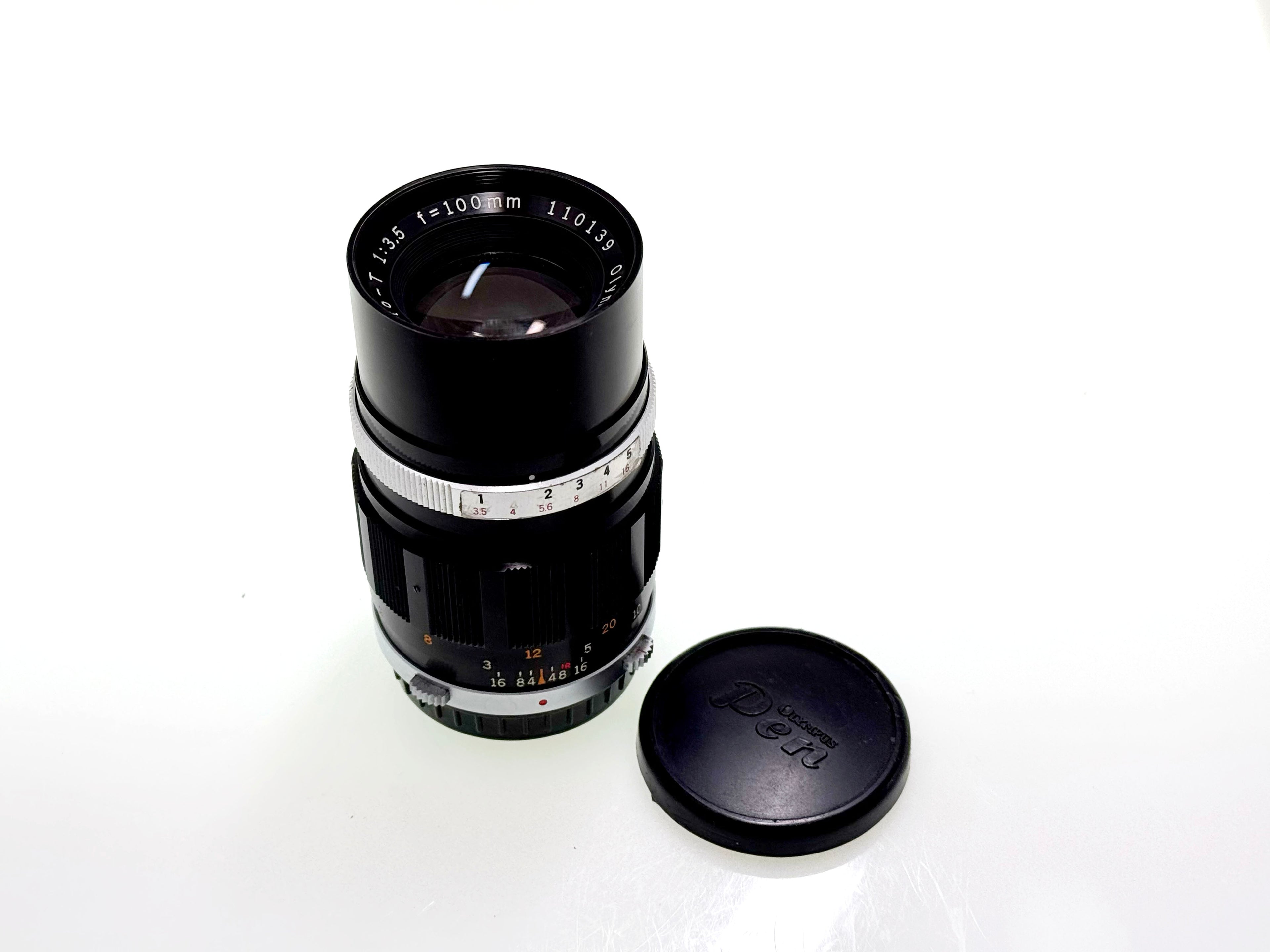 Vintage Olympus Zuiko Auto-T 100mm F3.5 Pen F Lens (Gd)