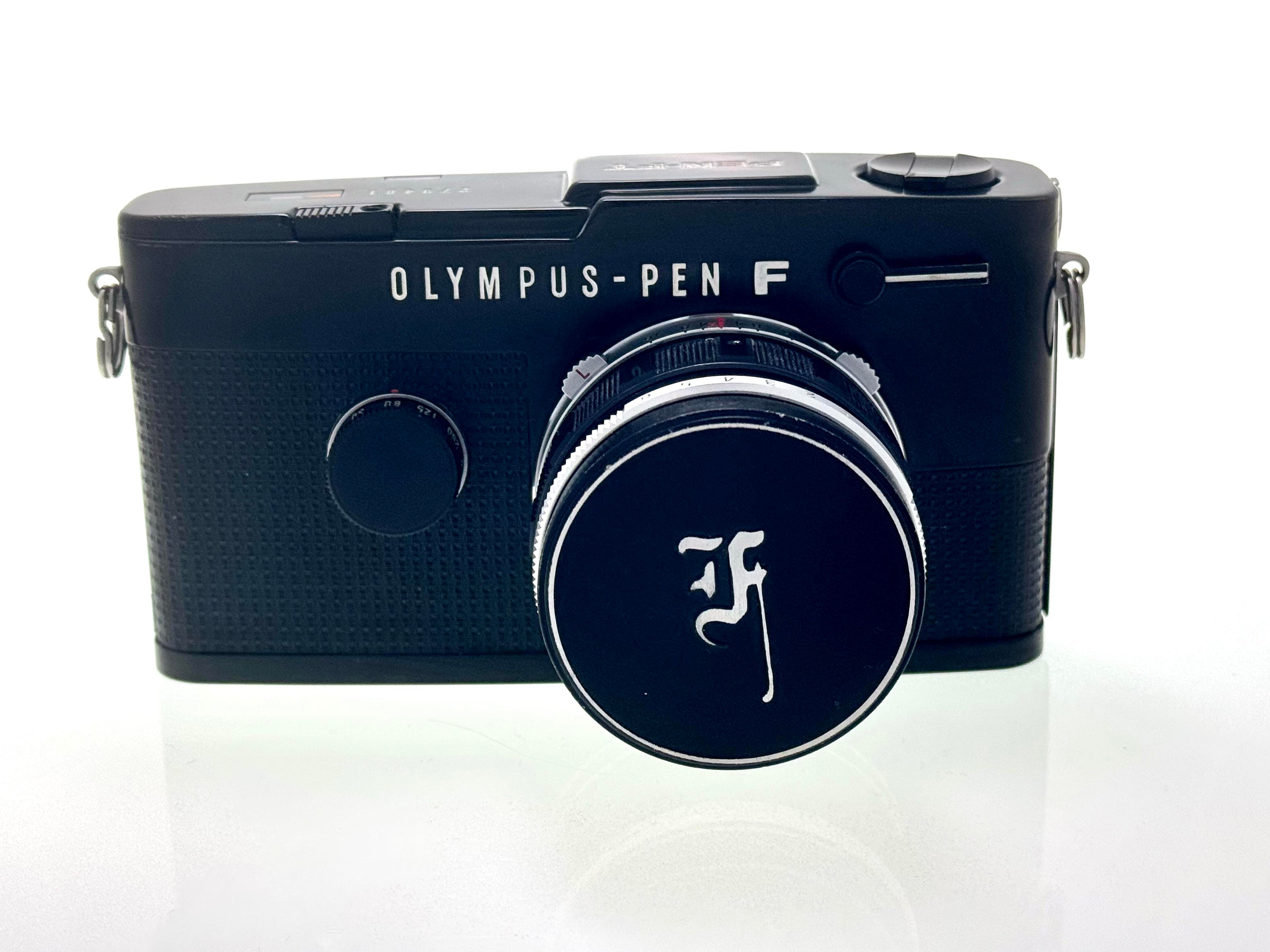 Vintage Black Olympus Pen FT Half-Frame Film Camera with Zuiko 38mm F1.8 Lens. (Exc)