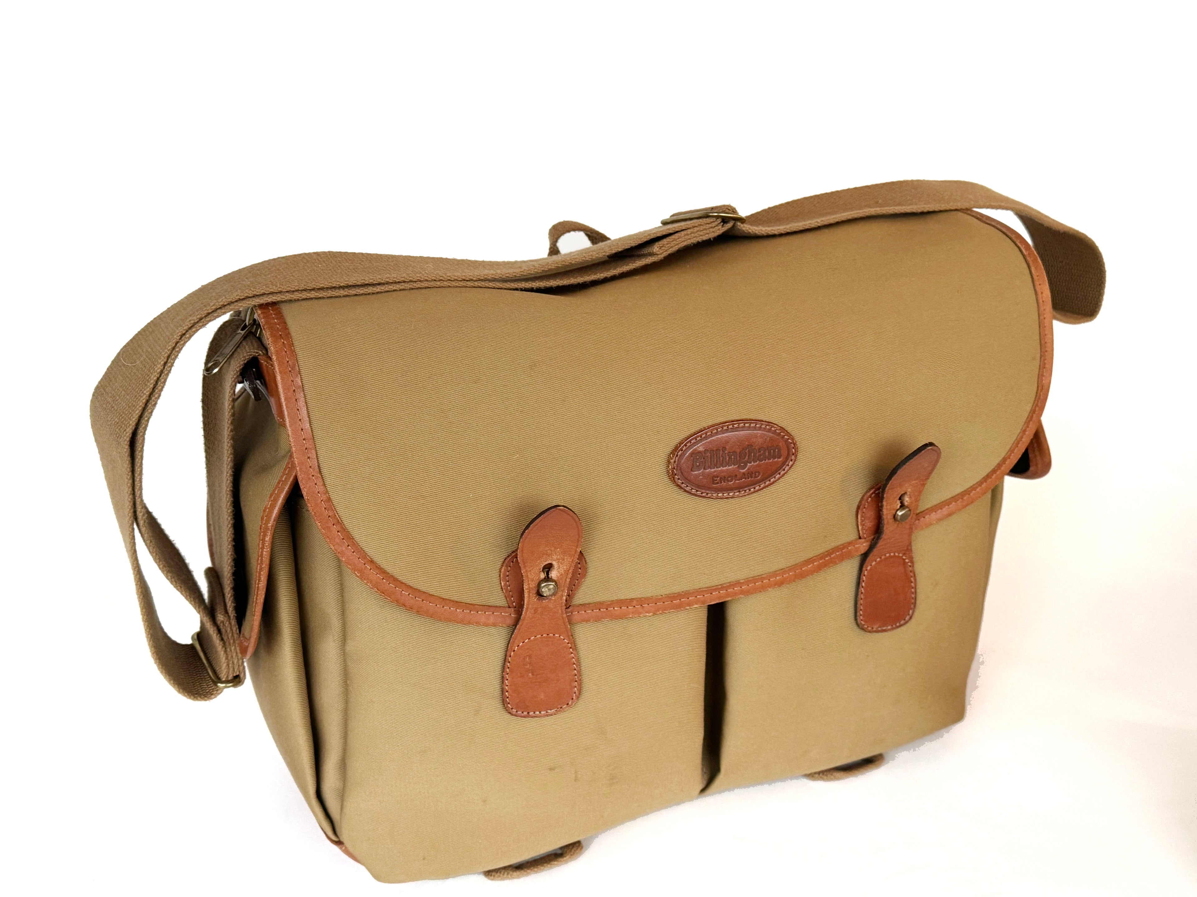Vintage Billingham Hadley Pro Camera Bag, - khaki and tan (Vg)