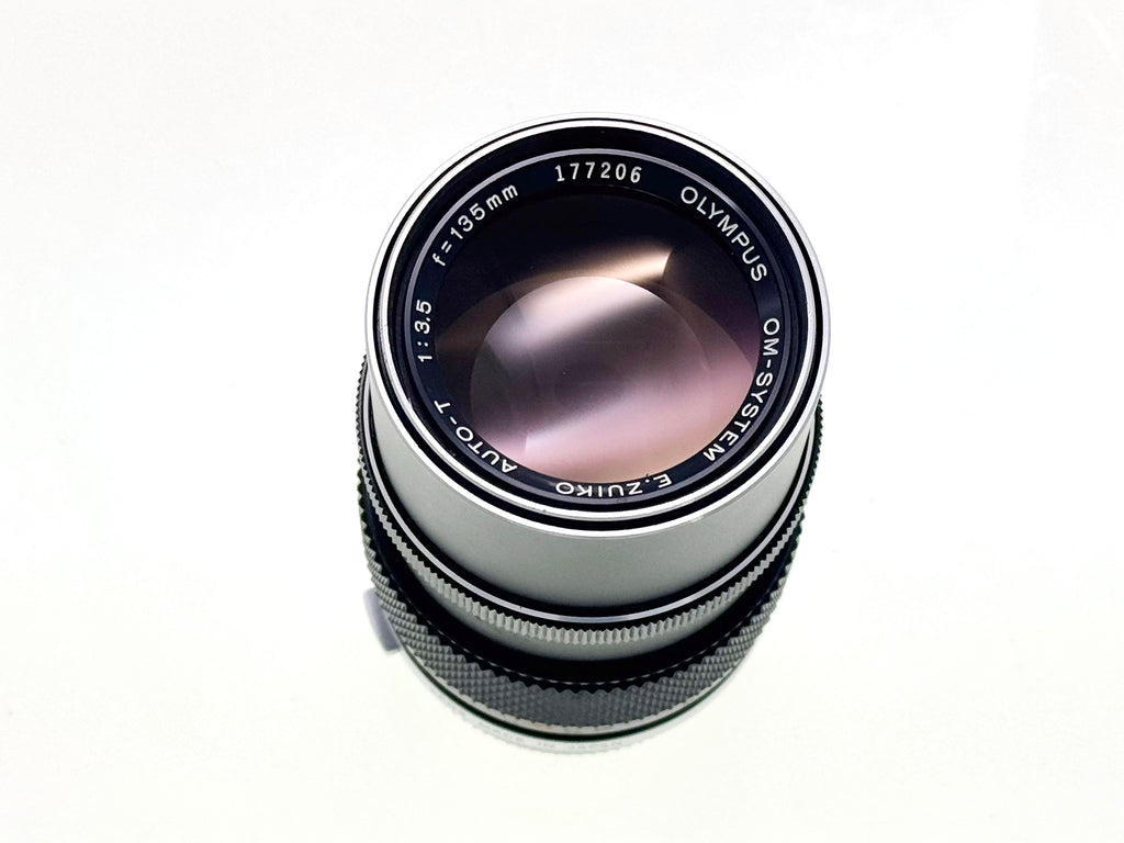 Vintage Olympus E.Zuiko 135mm F3.5 'Silver Nose' Lens (Vg)