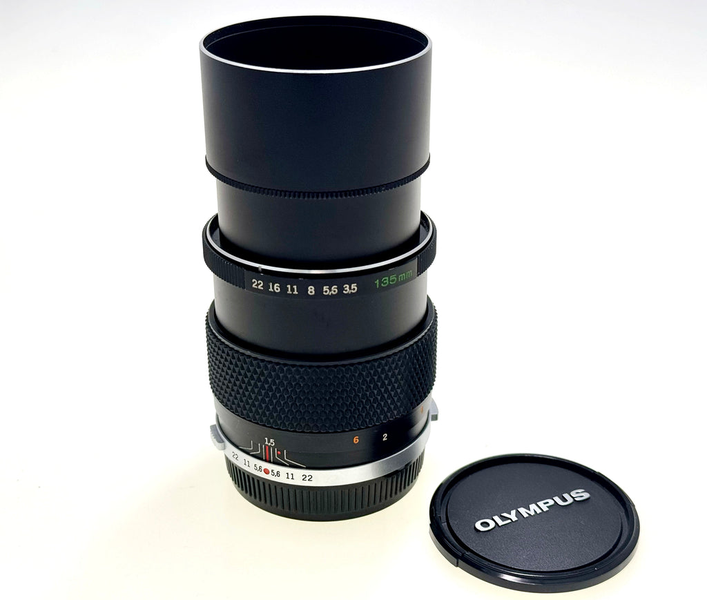 Vintage Olympus E.Zuiko 135mm F3.5 'Silver Nose' Lens (Vg)