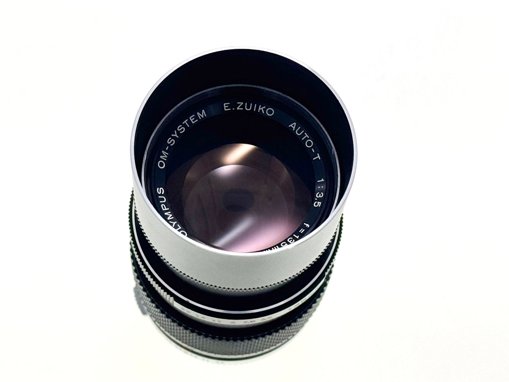 Vintage Olympus E.Zuiko 135mm F3.5 'Silver Nose' Lens (Vg)