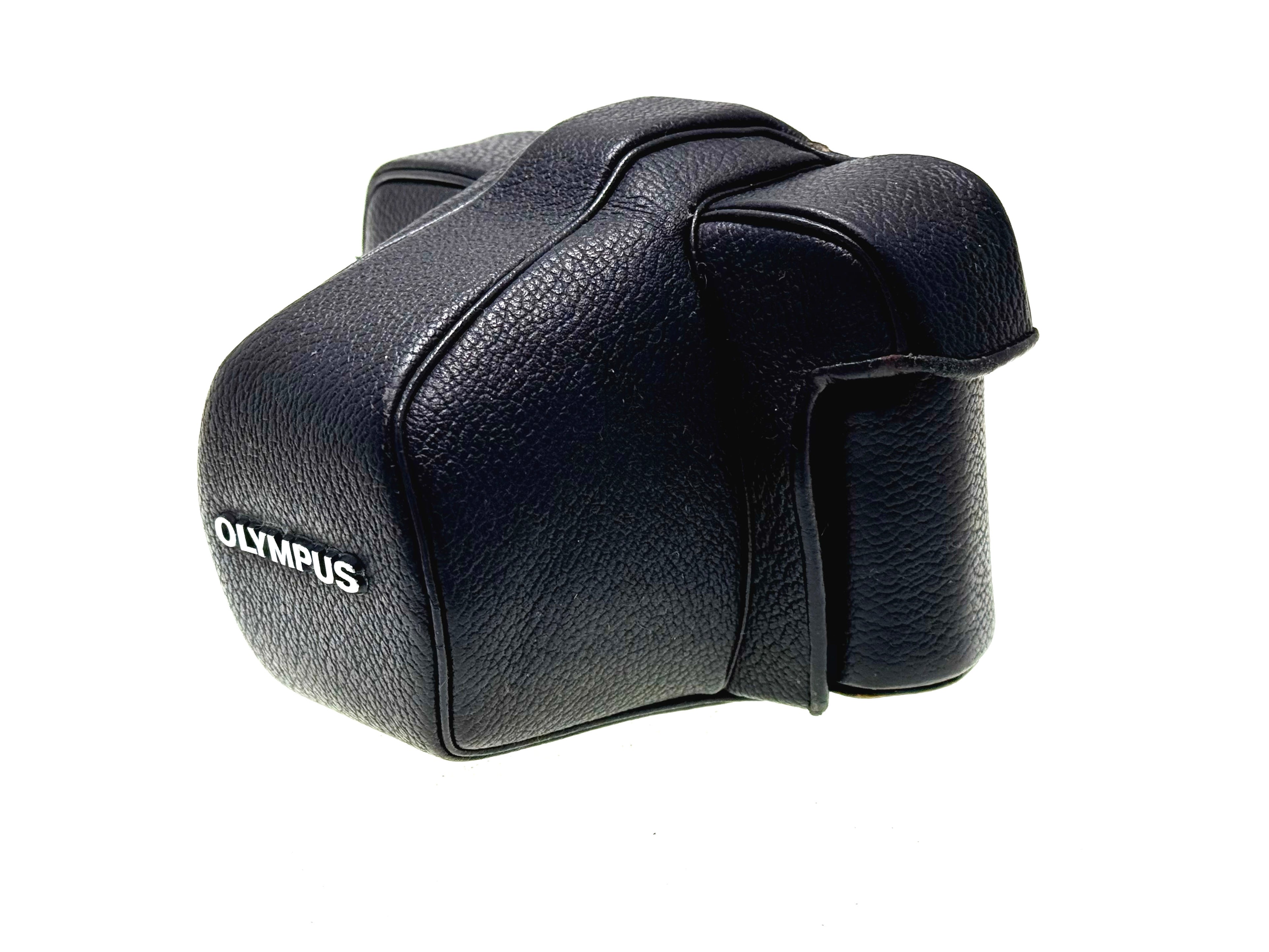 Vintage Olympus Hard Leather 1/2 Case. For OM-1 & OM-2 (Gd)