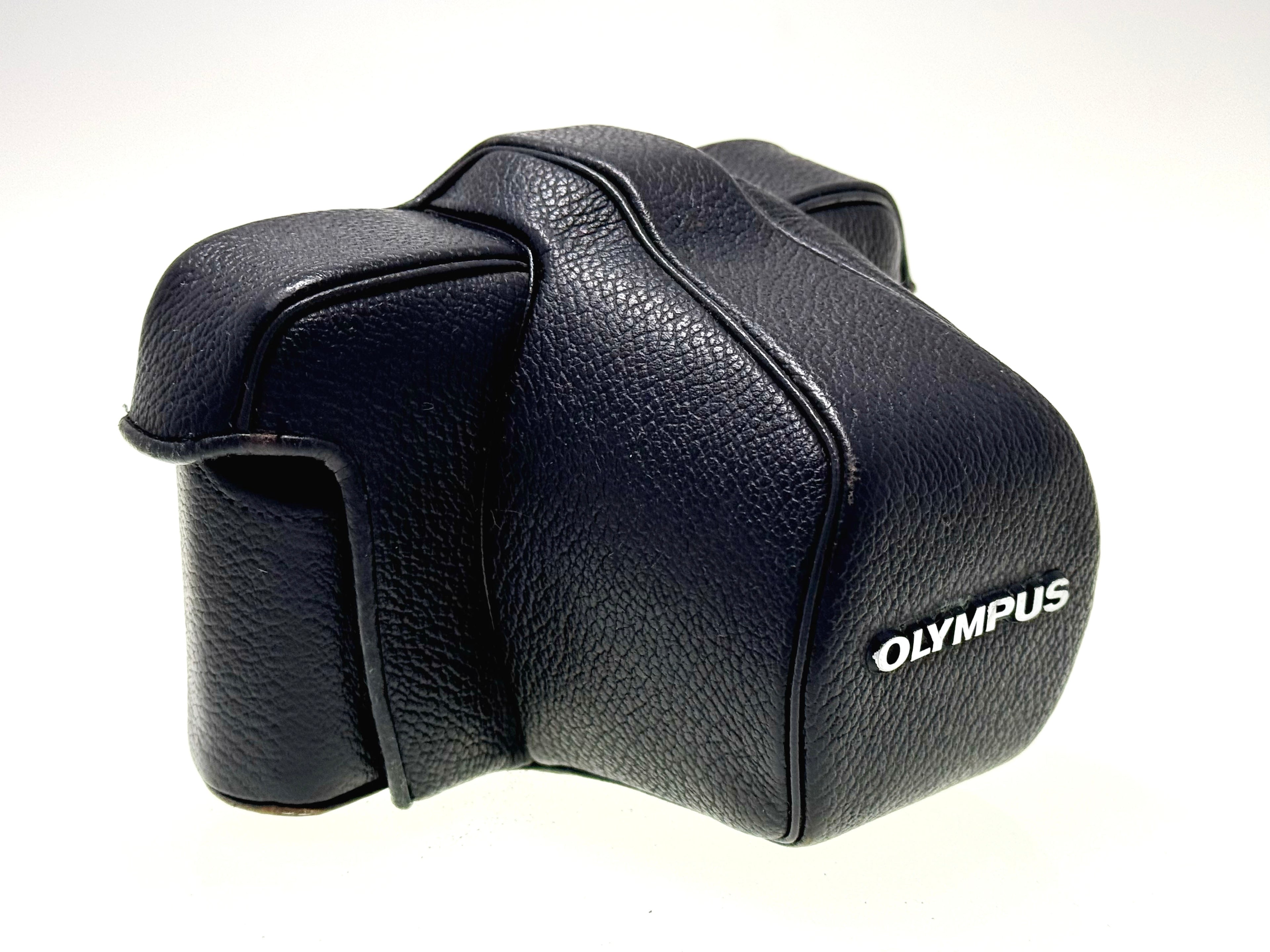 Vintage Olympus Hard Leather 1/2 Case. For OM-1 & OM-2 (Gd)