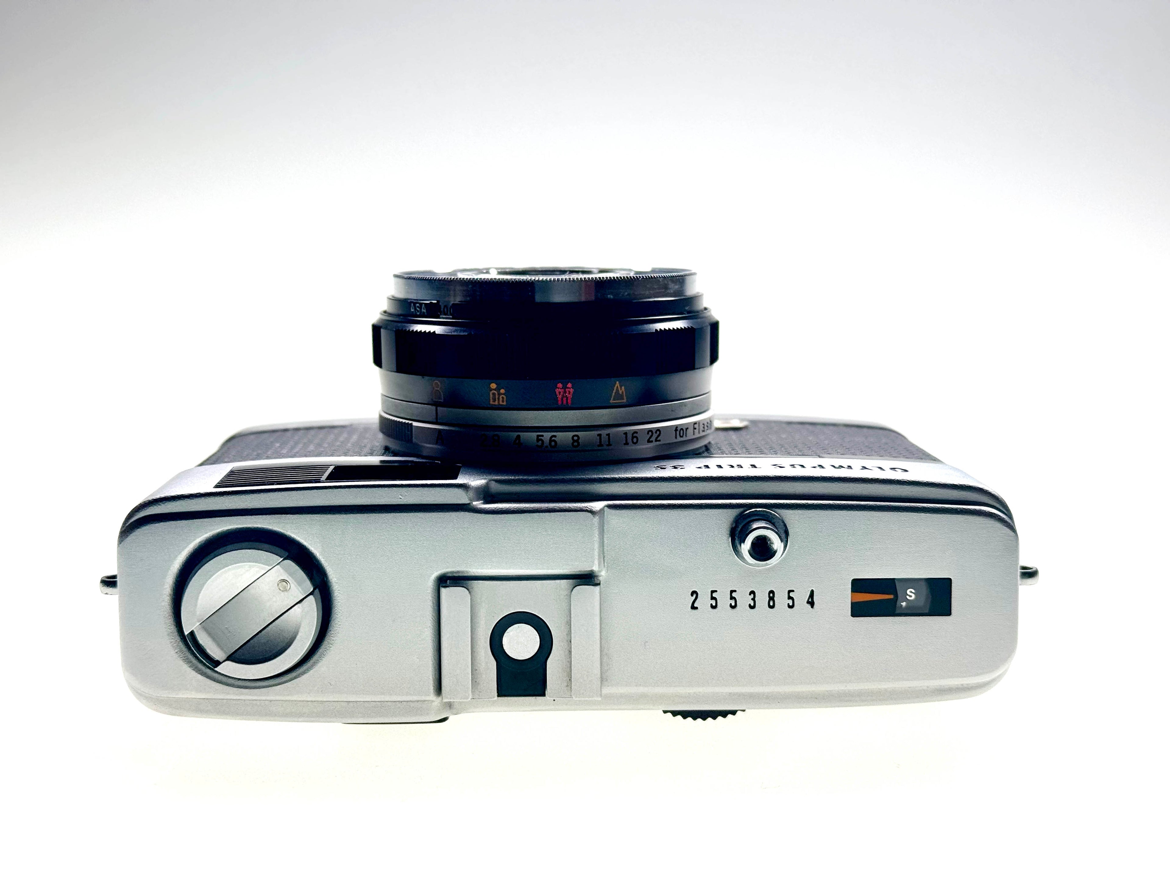 Vintage Chrome Shutter Button Olympus Trip 35 (Exc)