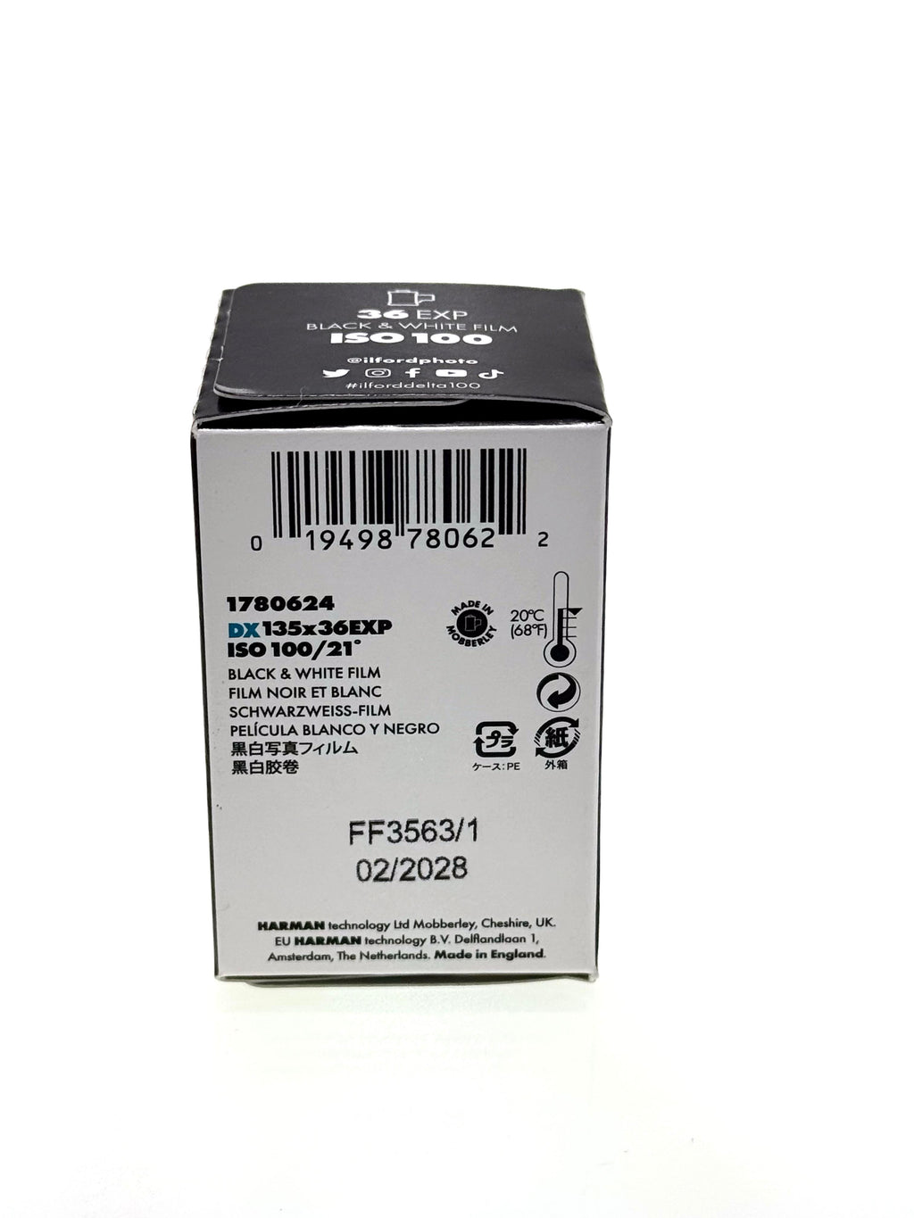 Ilford Delta 35mm Black & White Film 36exp