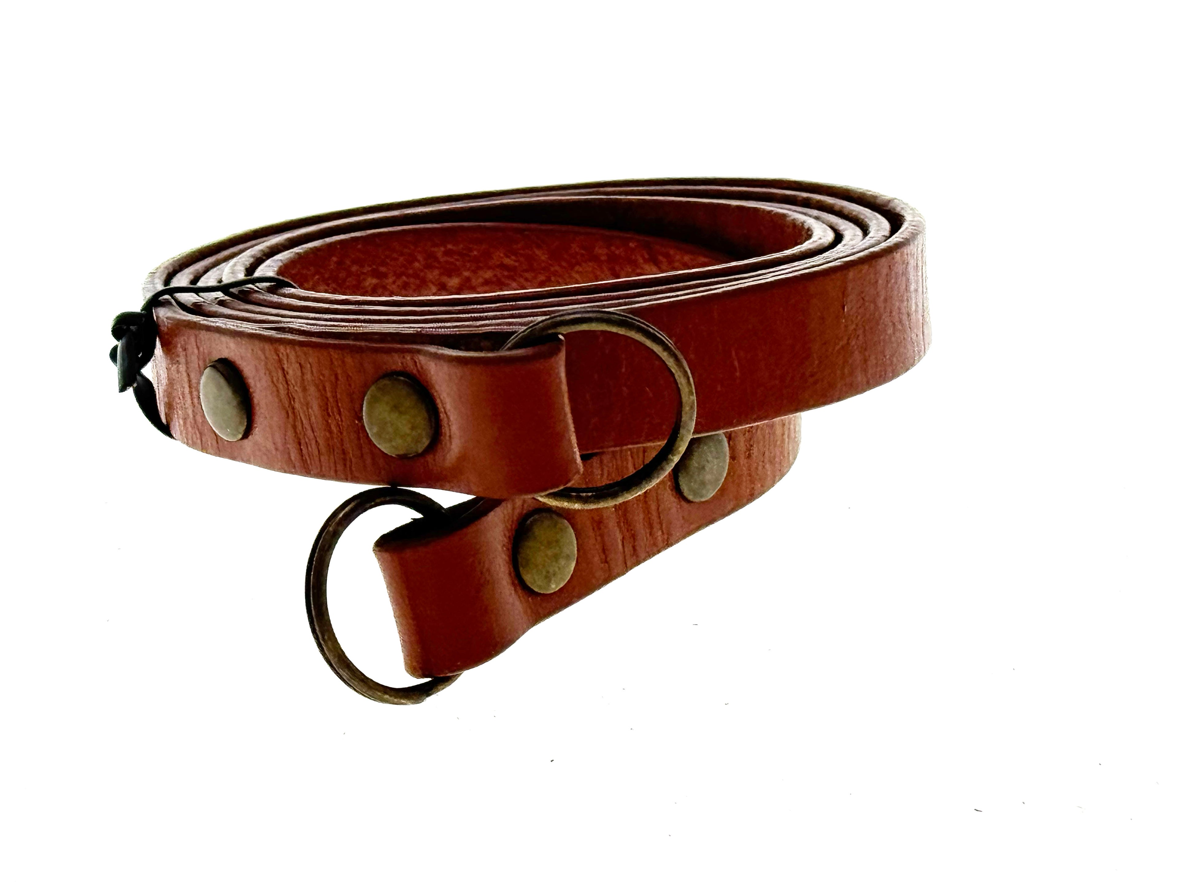 Vintage Tan Brown Leather Camera Strap (Vg)