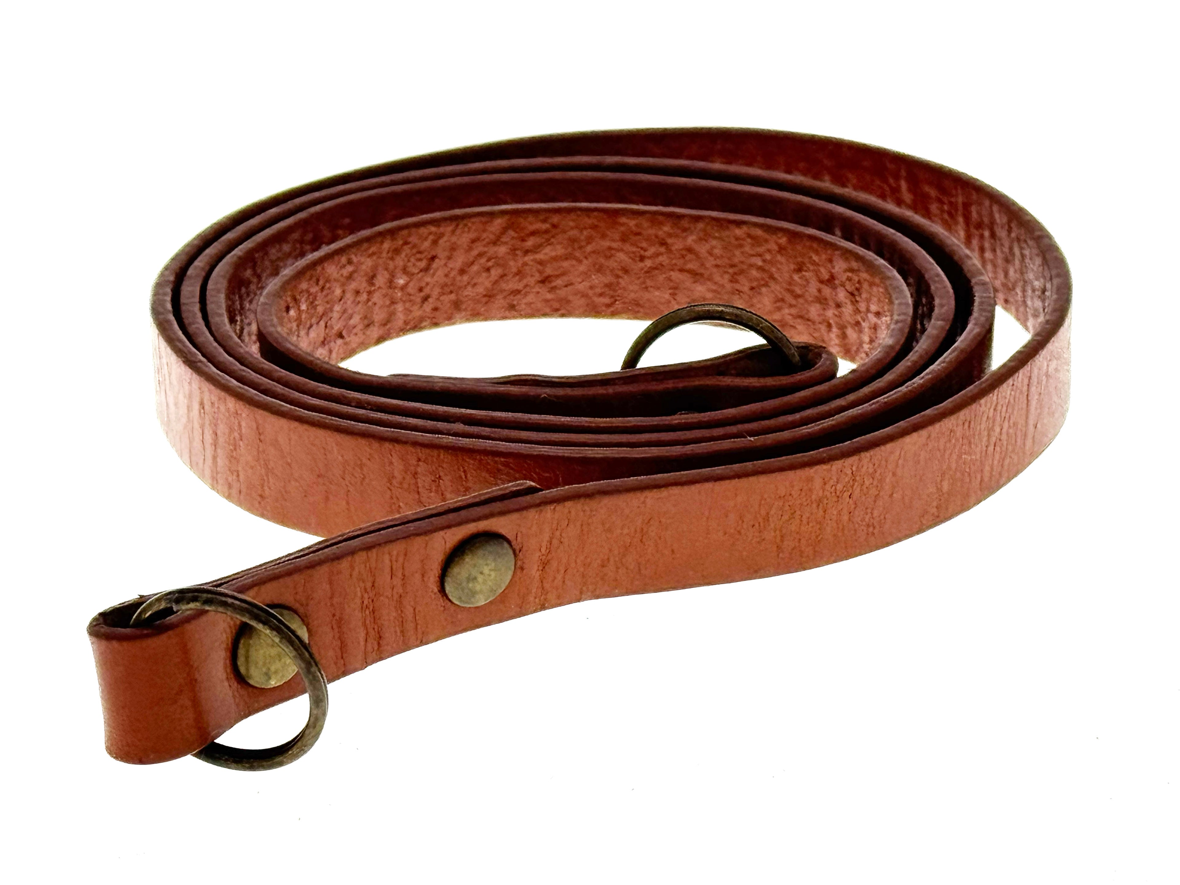 Vintage Tan Brown Leather Camera Strap (Vg)