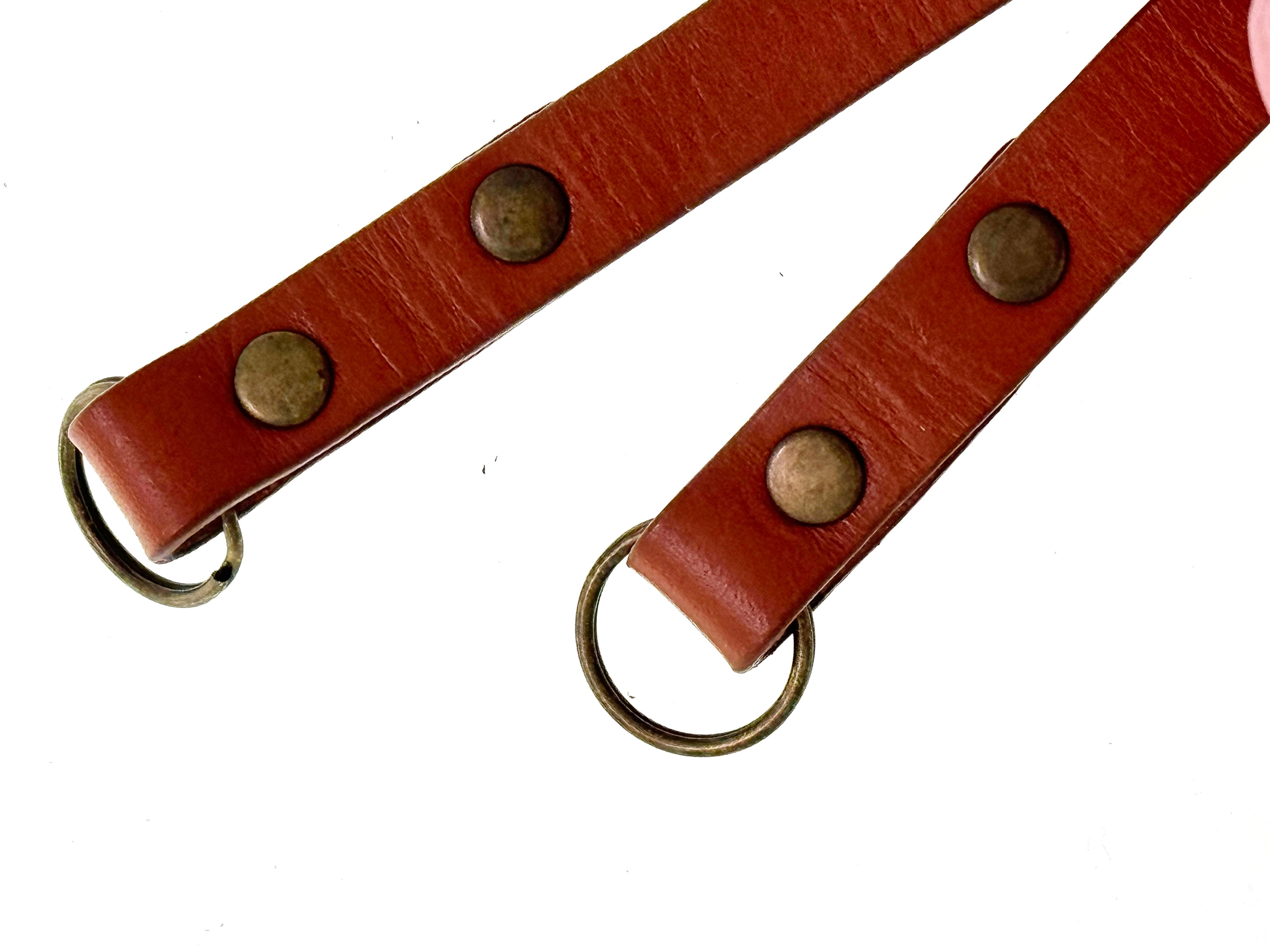 Vintage Tan Brown Leather Camera Strap (Vg)