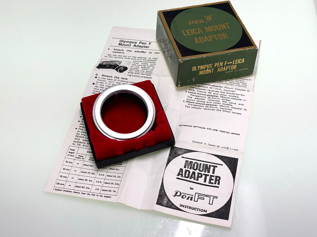 Vintage Olympus Pen F Mount Adapter for Leica L39 (Exc)