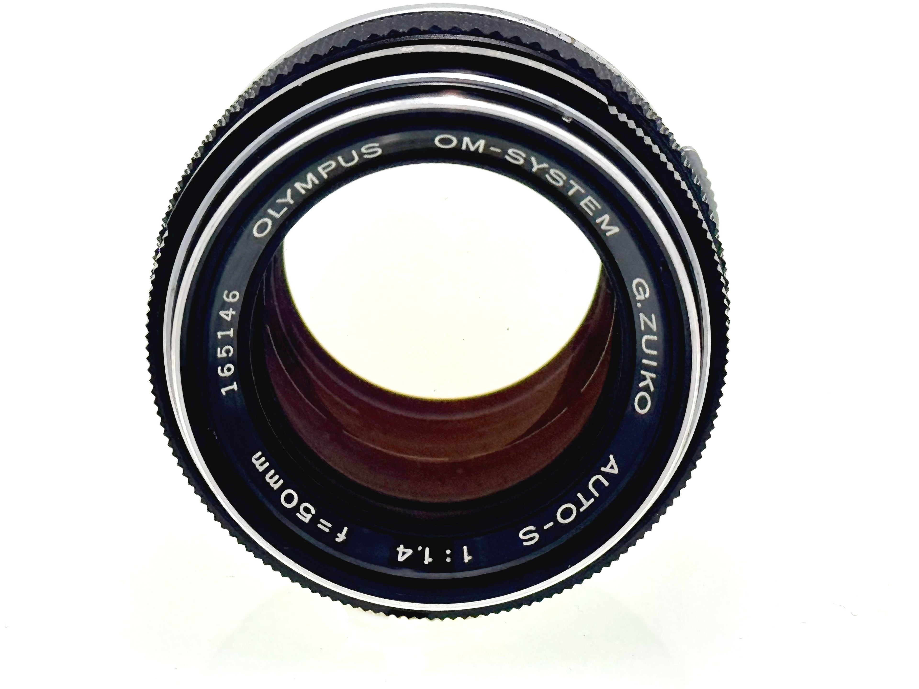 Vintage Olympus 50mm F1.4 'Silver Nose' Lens. (Vg)