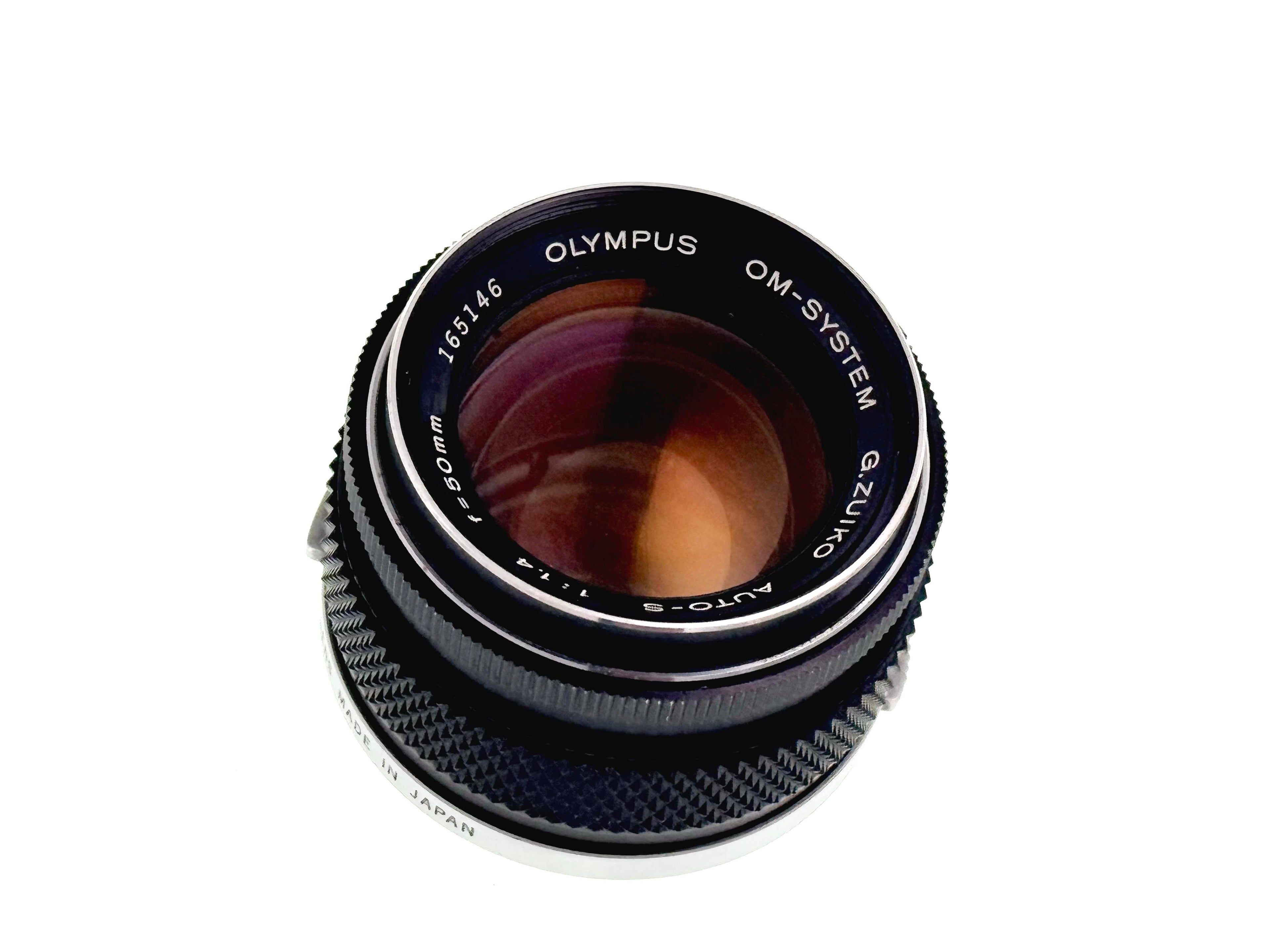 Vintage Olympus 50mm F1.4 'Silver Nose' Lens. (Vg)