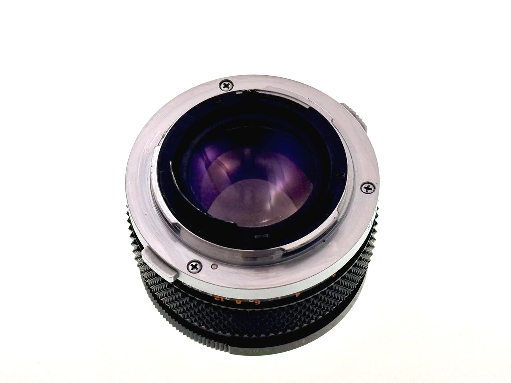 Vintage Olympus 50mm F1.4 'Silver Nose' Lens. (Vg)