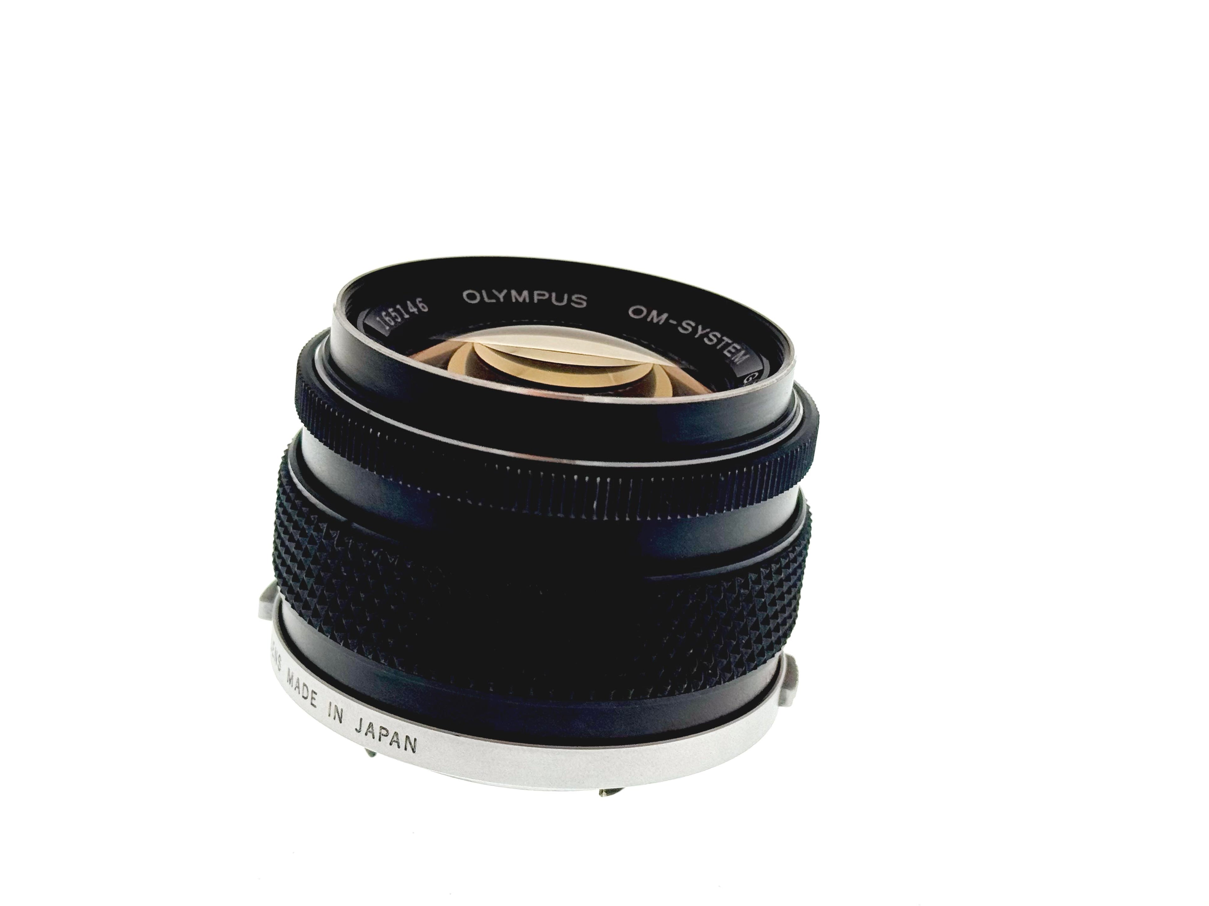 Vintage Olympus 50mm F1.4 'Silver Nose' Lens. (Vg)
