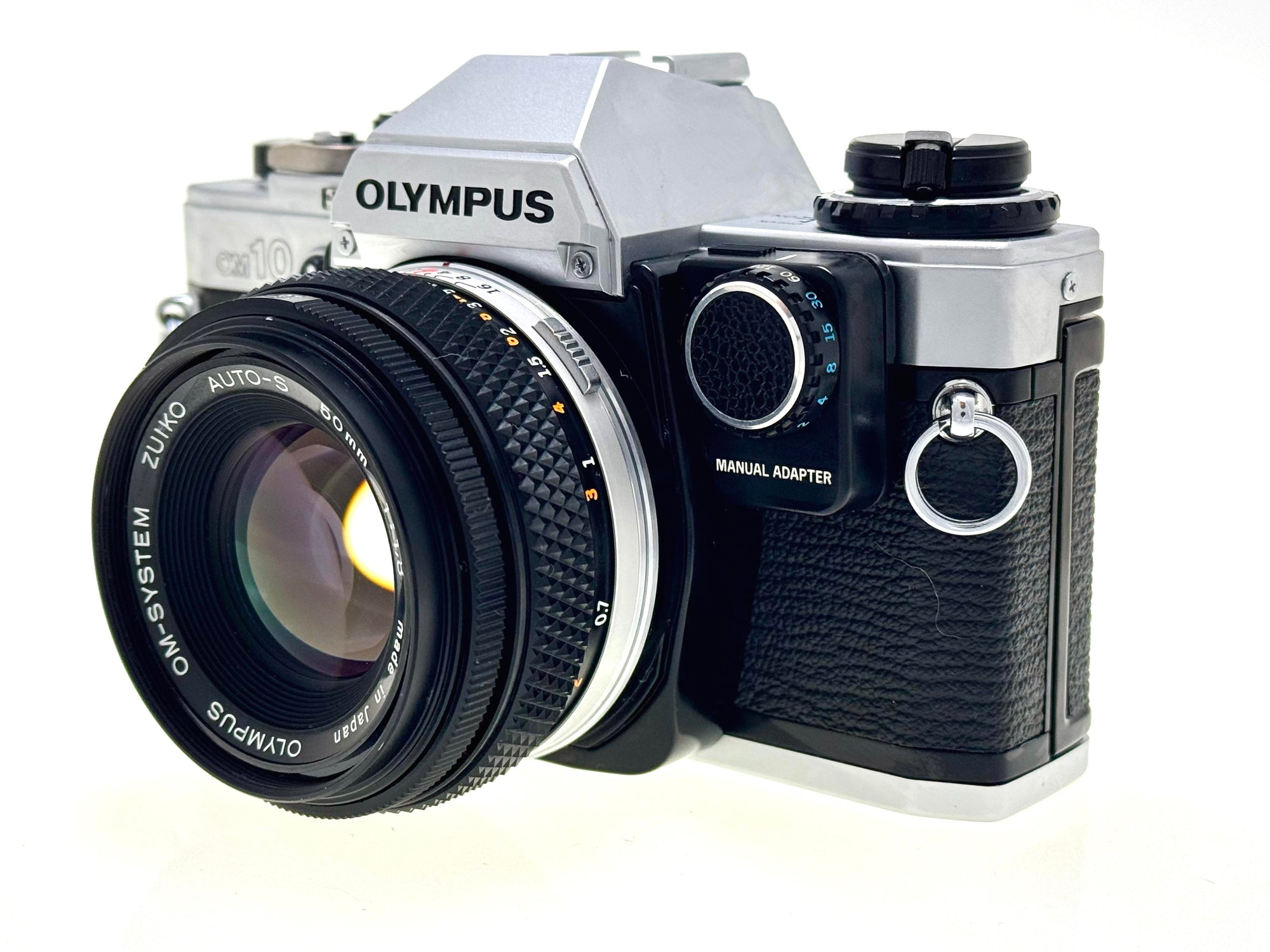 Vintage Olympus OM10 with 50mm Zuiko F1.8 Lens and Manual Adapter. (Exc)