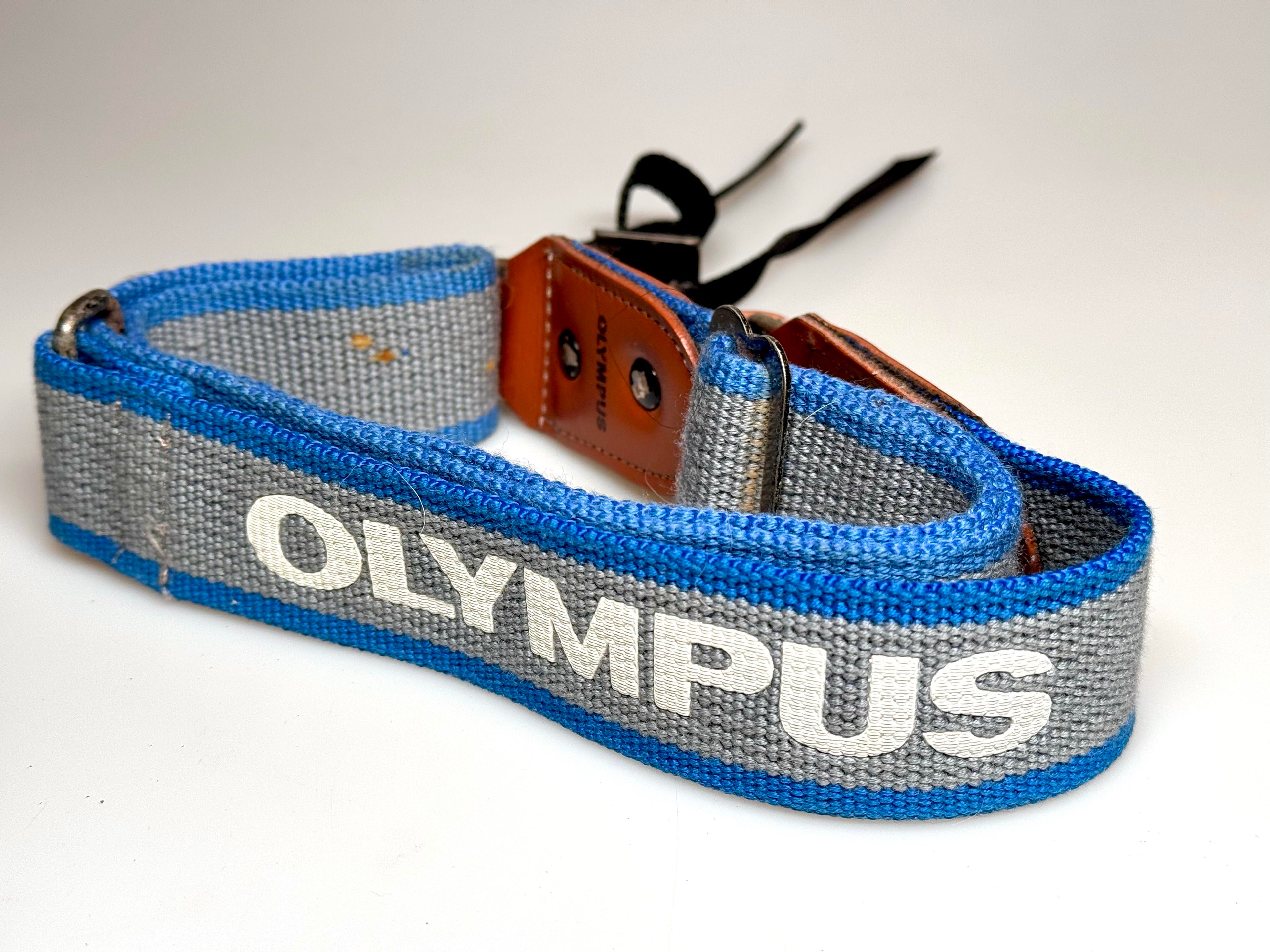 Vintage Olympus Grey and Blue Fabric Strap