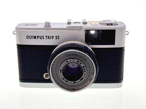 Vintage Chrome Button Olympus Trip 35. (Exc)