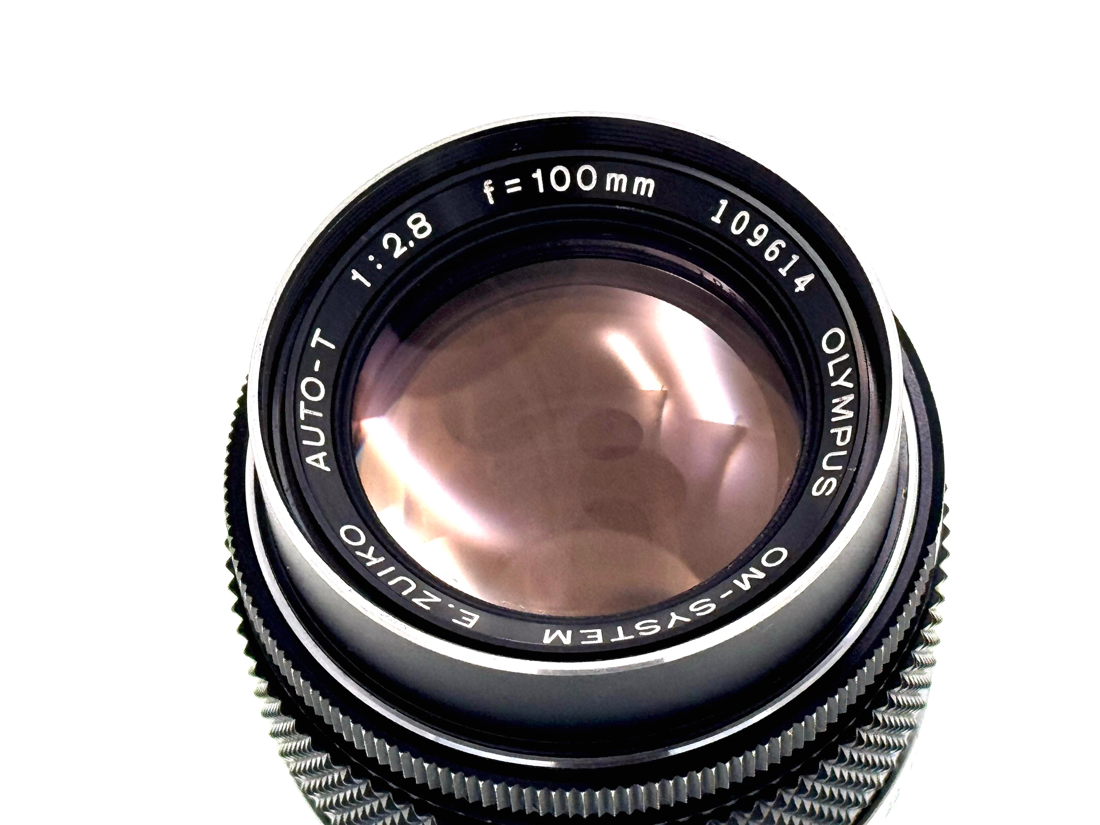 Vintage Olympus E.Zuiko 100mm F2.8 'Silver Nose' Lens. (Gd)