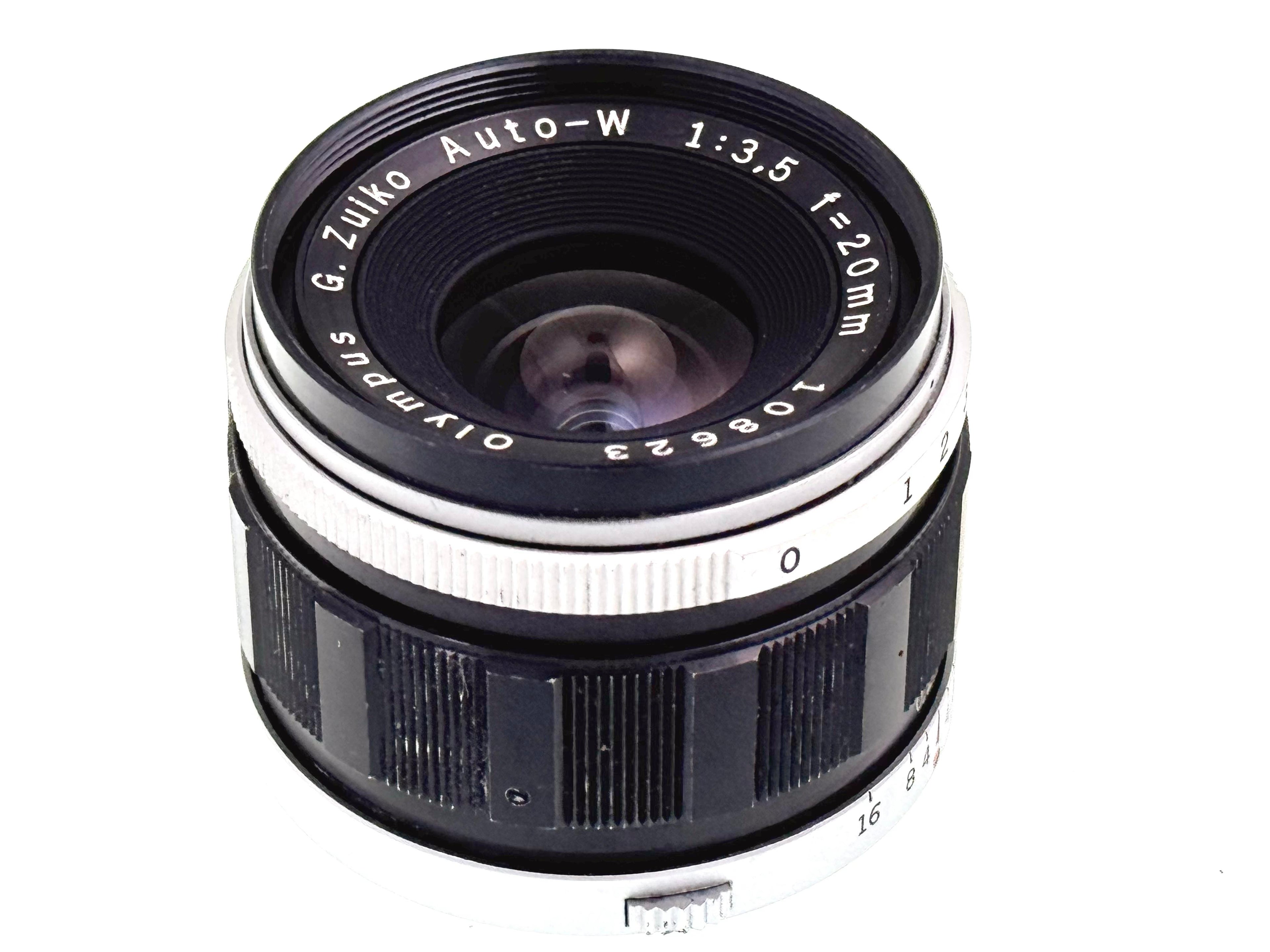 Vintage Olympus Pen F 20mm F3.5 wide angle Lens with caps