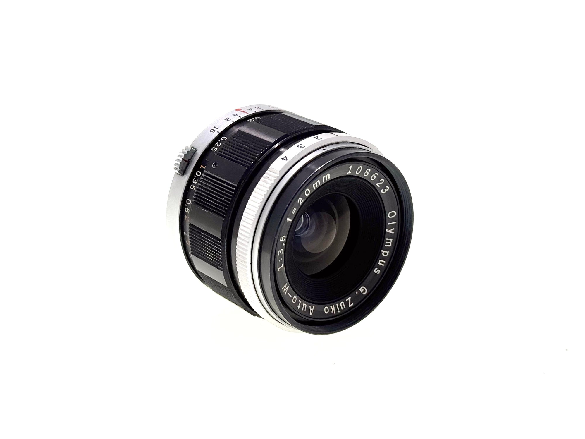 Vintage Olympus Pen F 20mm F3.5 wide angle Lens with caps