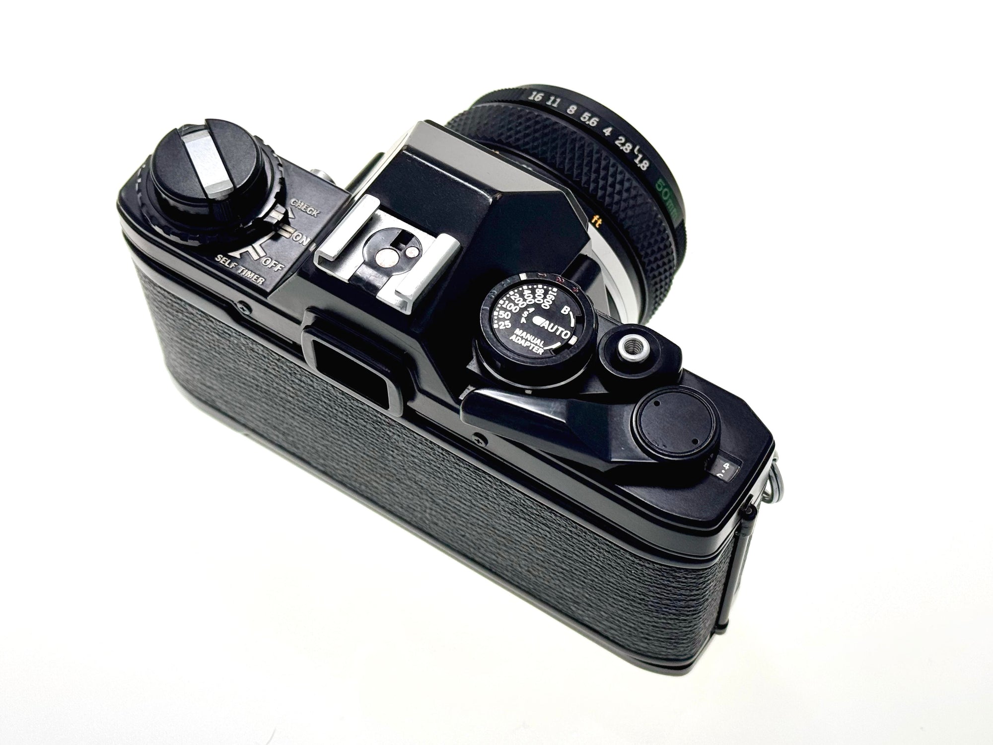 Vintage Olympus OM10 Black with 50mm Zuiko F1.8 Lens. (Exc)
