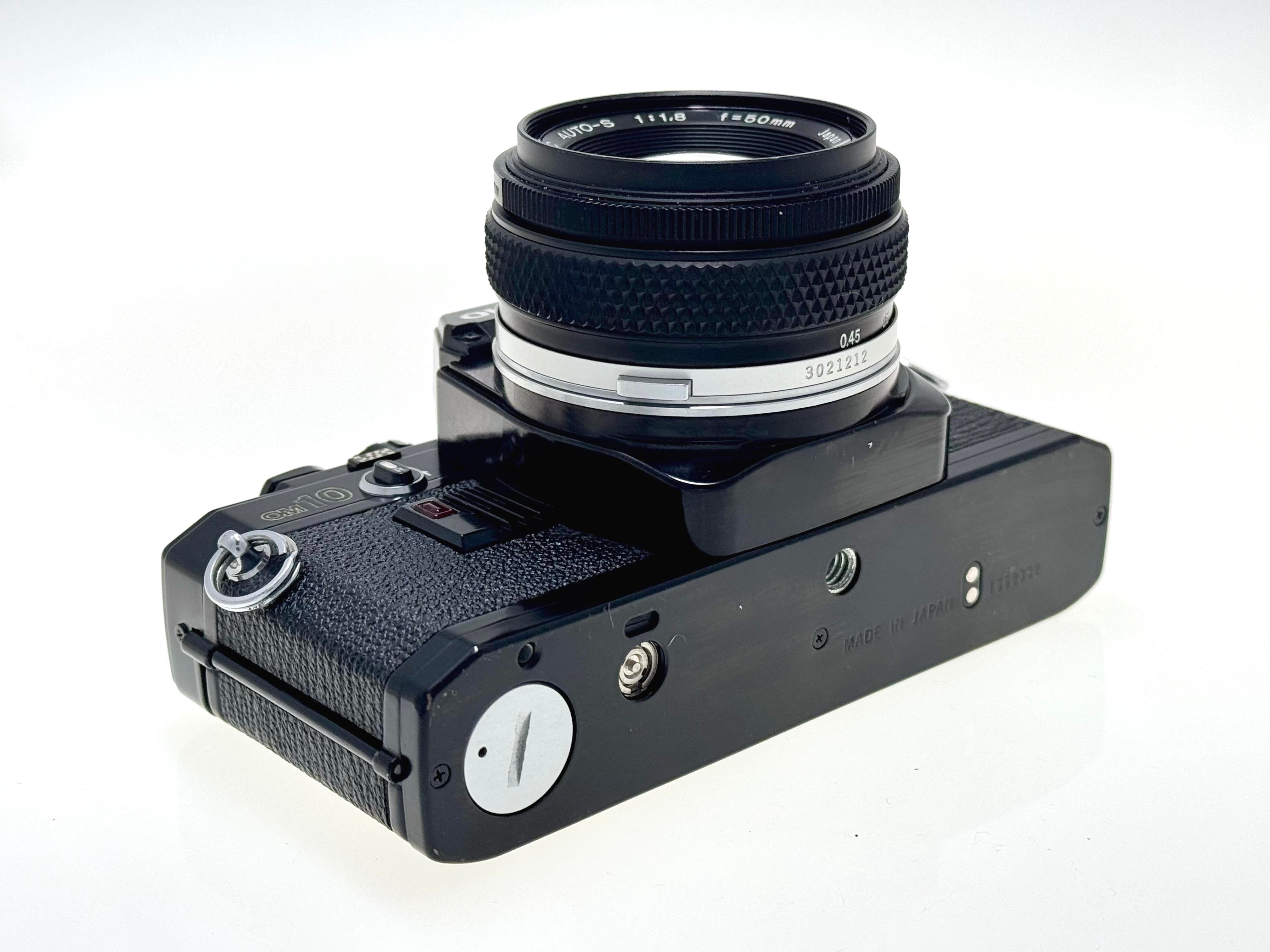 Vintage Olympus OM10 Black with 50mm Zuiko F1.8 Lens. (Exc)