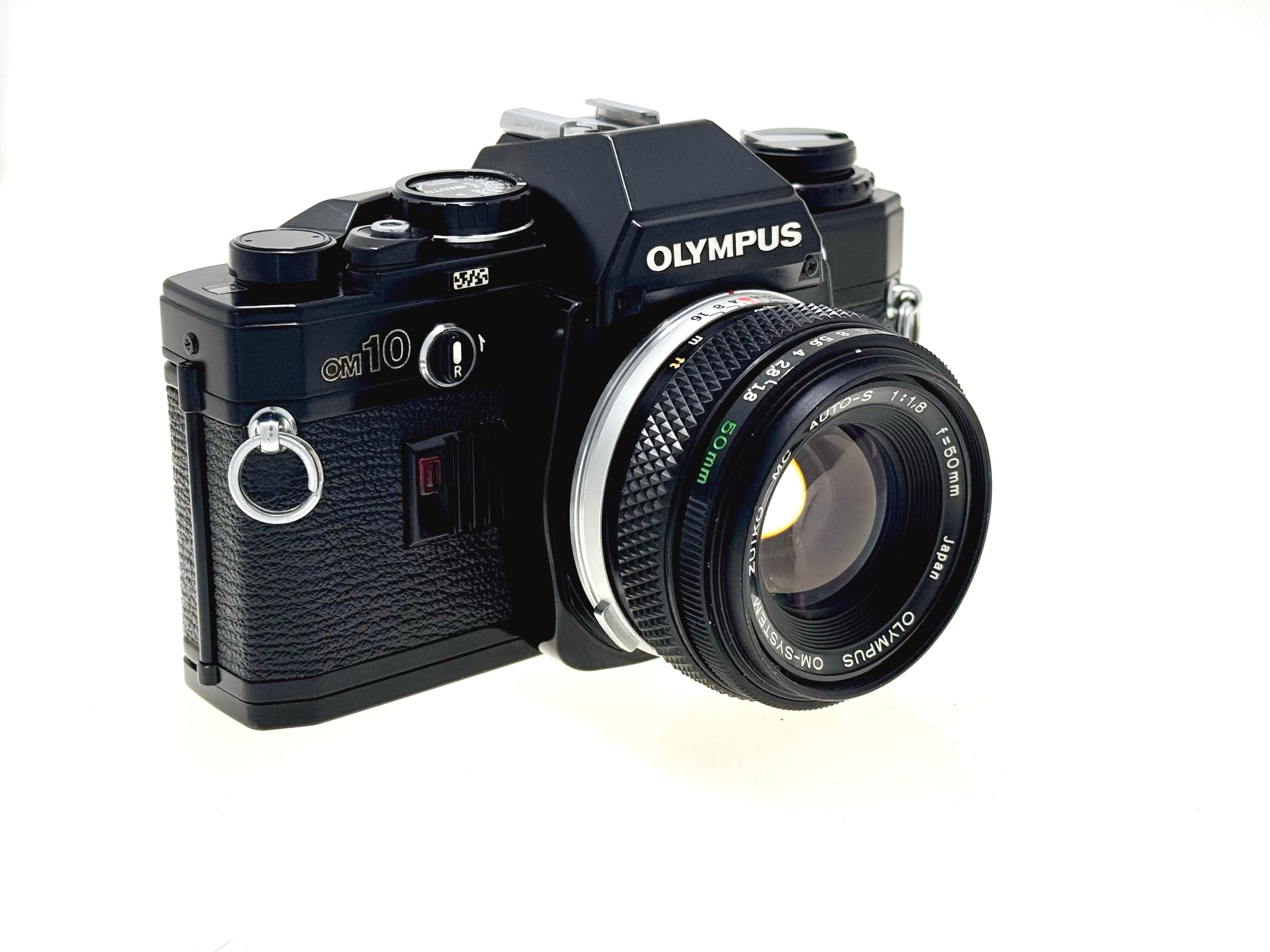 Vintage Olympus OM10 Black with 50mm Zuiko F1.8 Lens. (Exc)