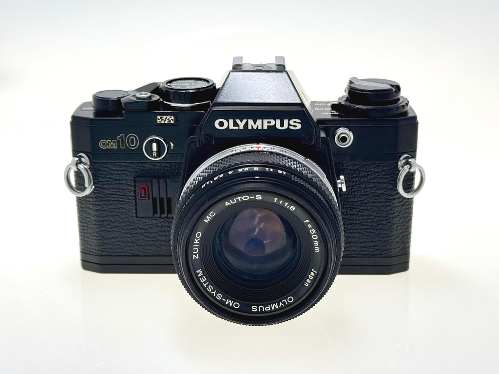 Vintage Olympus OM10 Black with 50mm Zuiko F1.8 Lens. (Exc)
