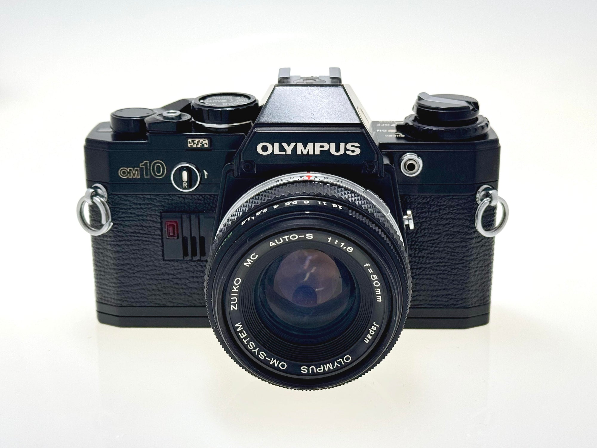 Vintage Olympus OM10 Black with 50mm Zuiko F1.8 Lens. (Exc)