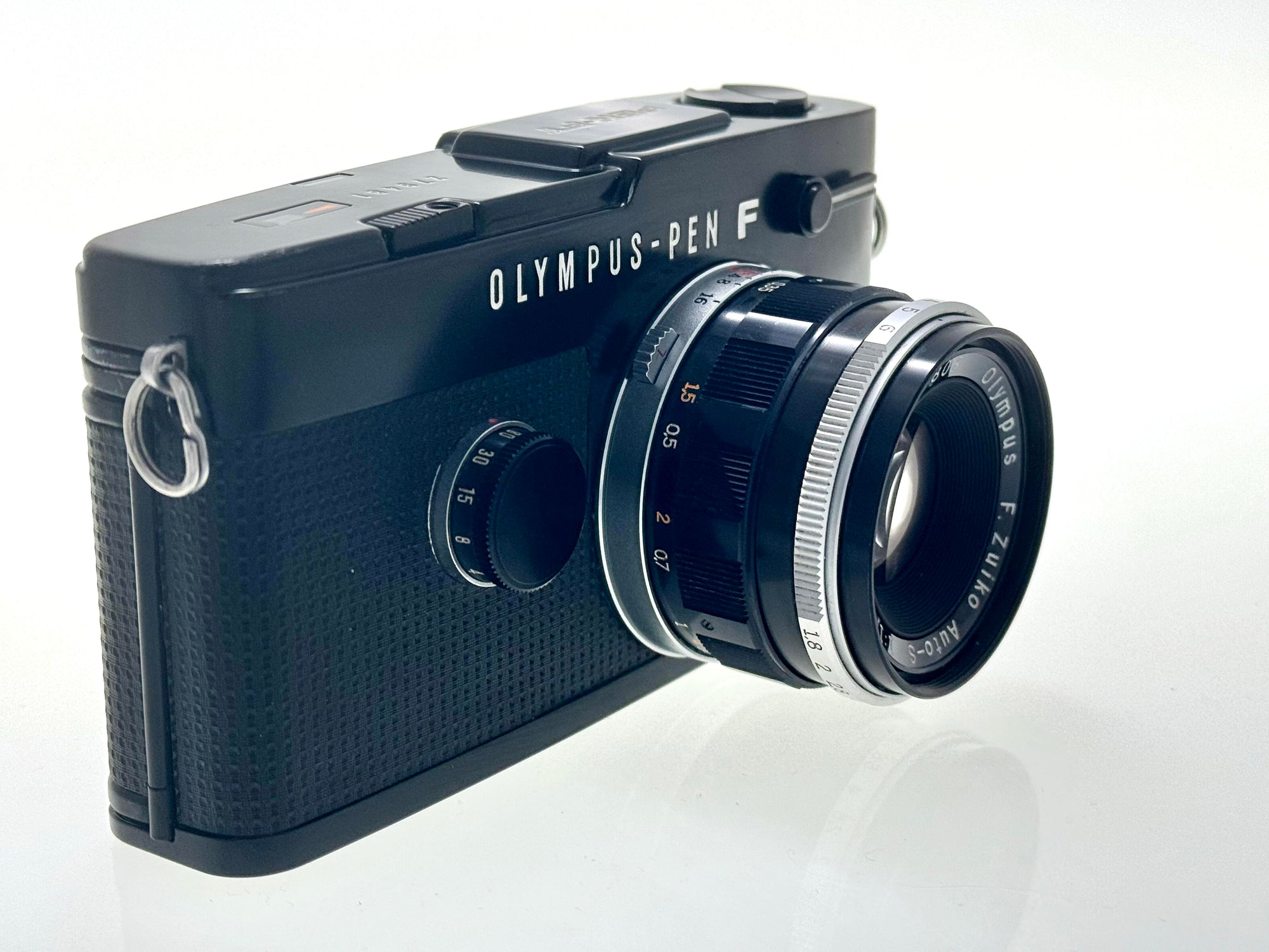 Vintage Black Olympus Pen FT Half-Frame Film Camera with Zuiko 38mm F1.8 Lens. (Exc)