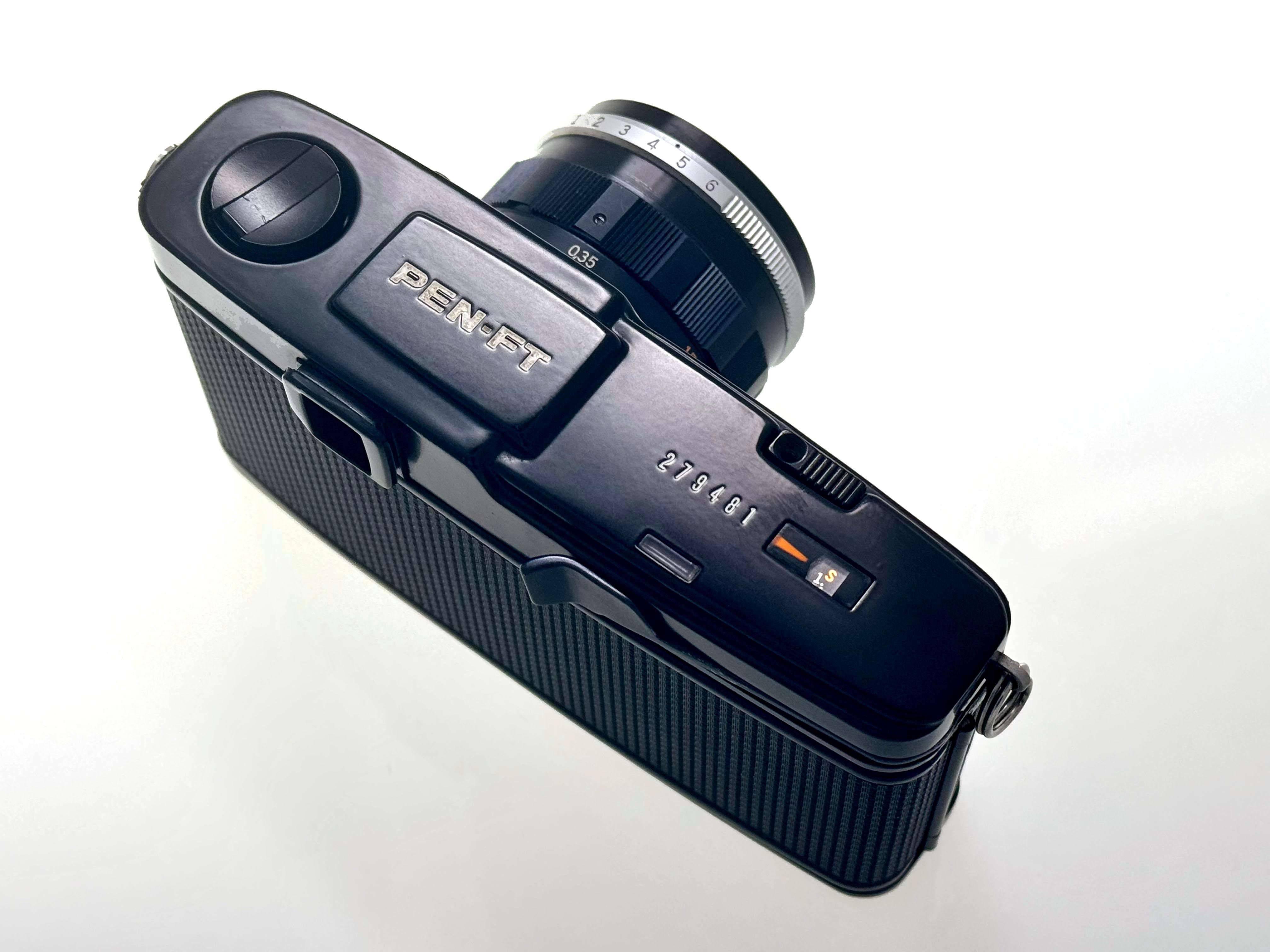 Vintage Black Olympus Pen FT Half-Frame Film Camera with Zuiko