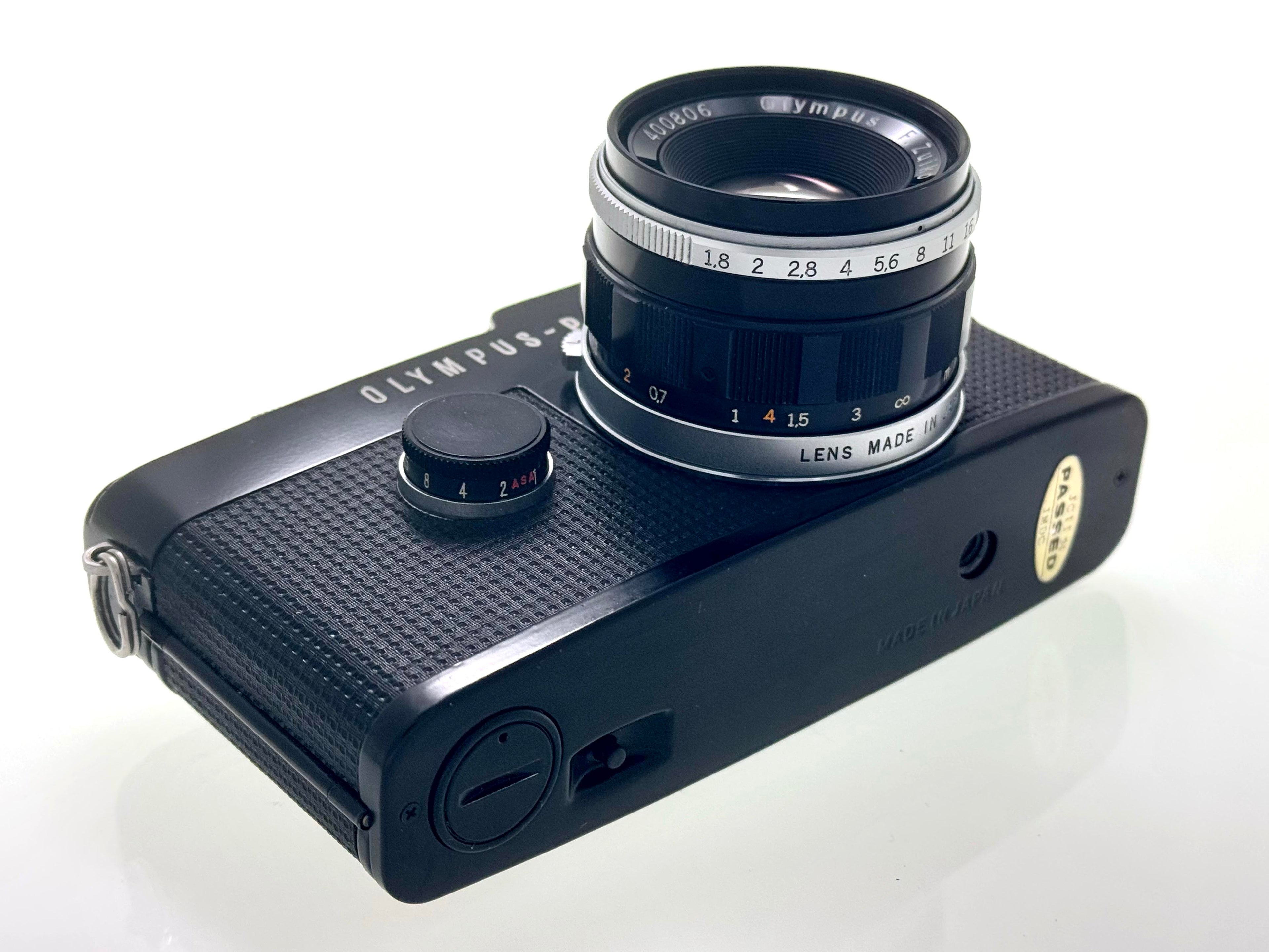 Vintage Black Olympus Pen FT Half-Frame Film Camera with Zuiko 38mm F1.8 Lens. (Exc)