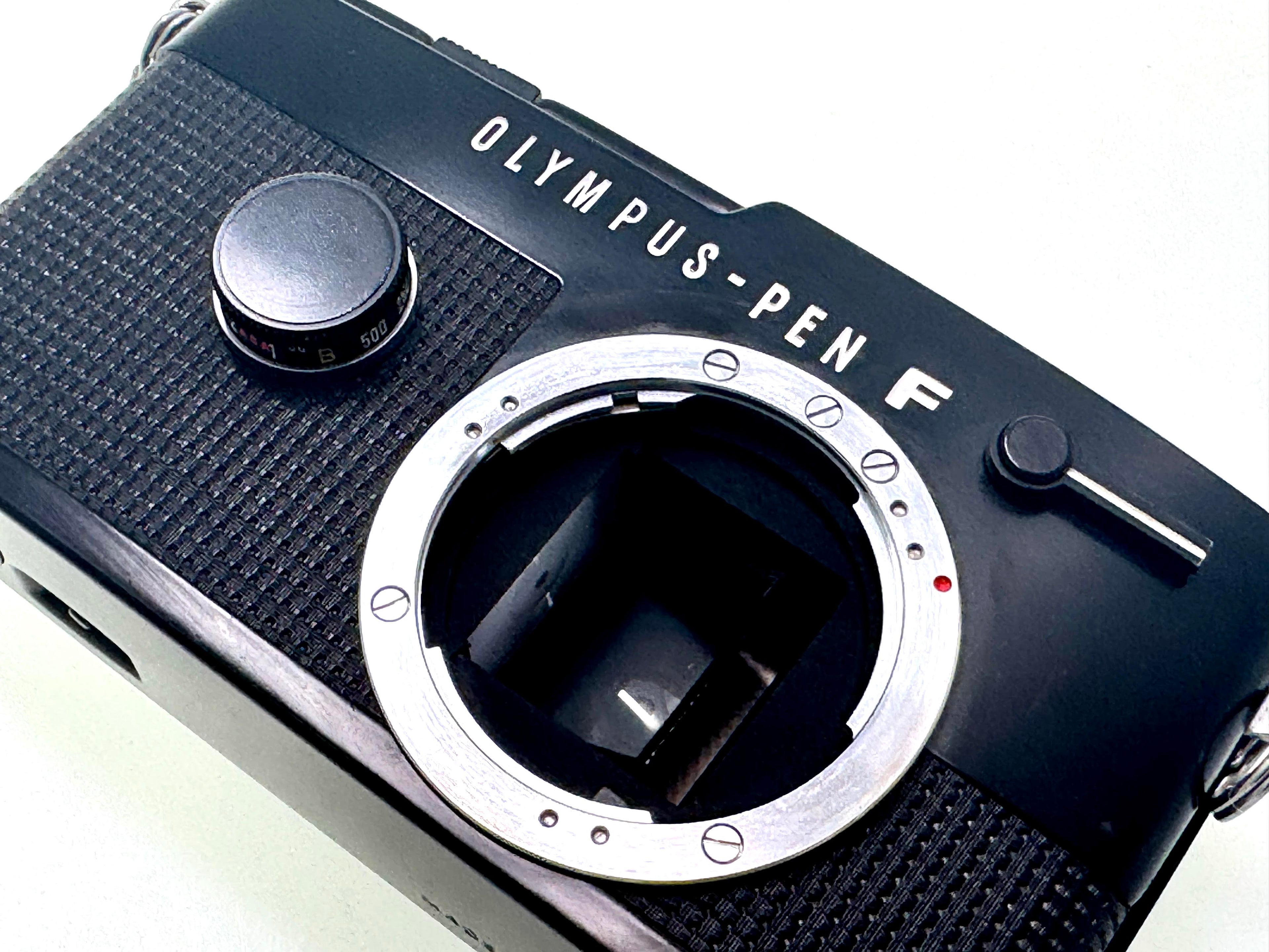 Vintage Black Olympus Pen FT Half-Frame Film Camera with Zuiko 38mm F1.8 Lens. (Exc)
