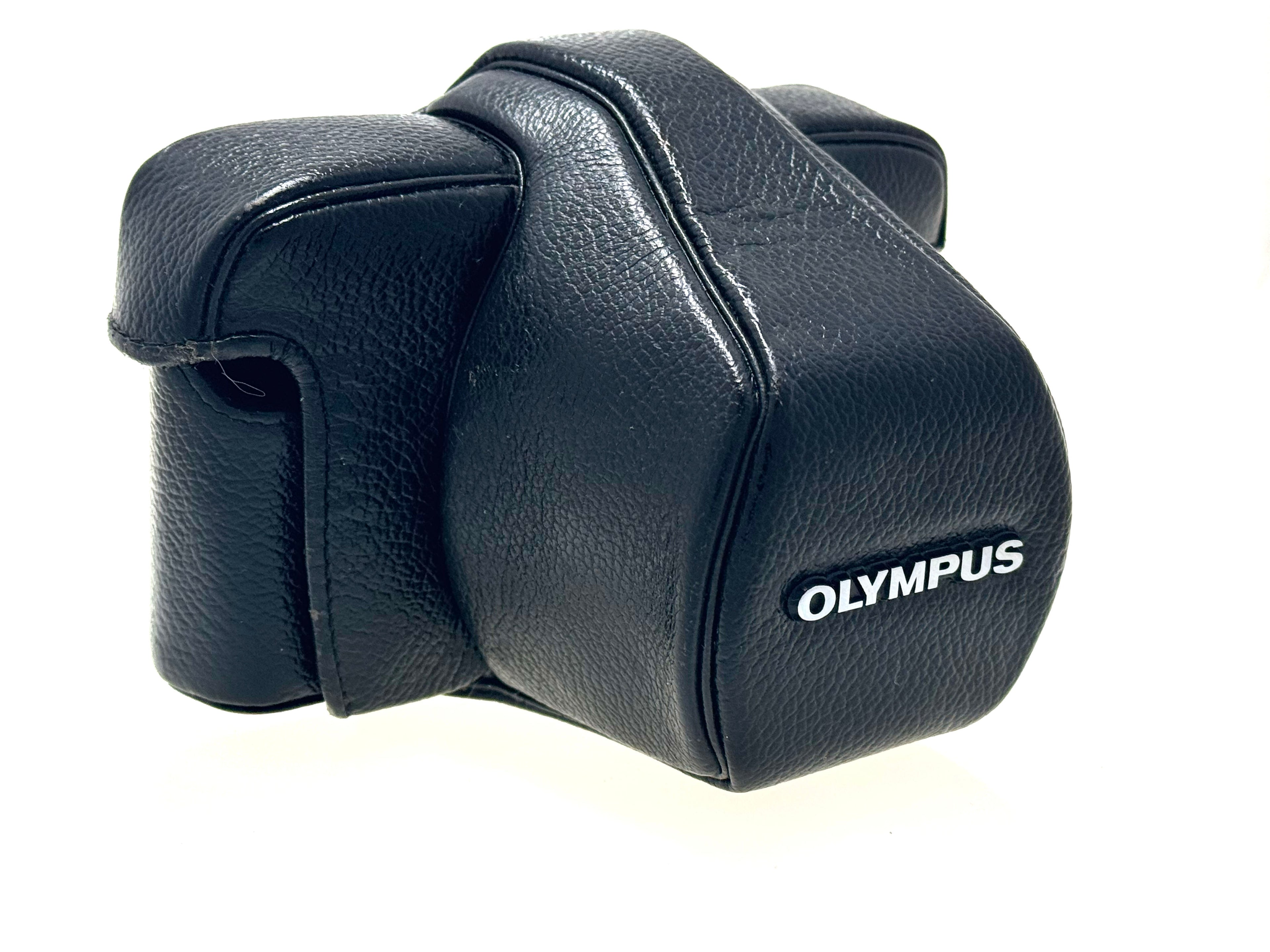 Vintage Olympus Hard Leather 1/2 Case. For OM-1 & OM-2 (Vg)