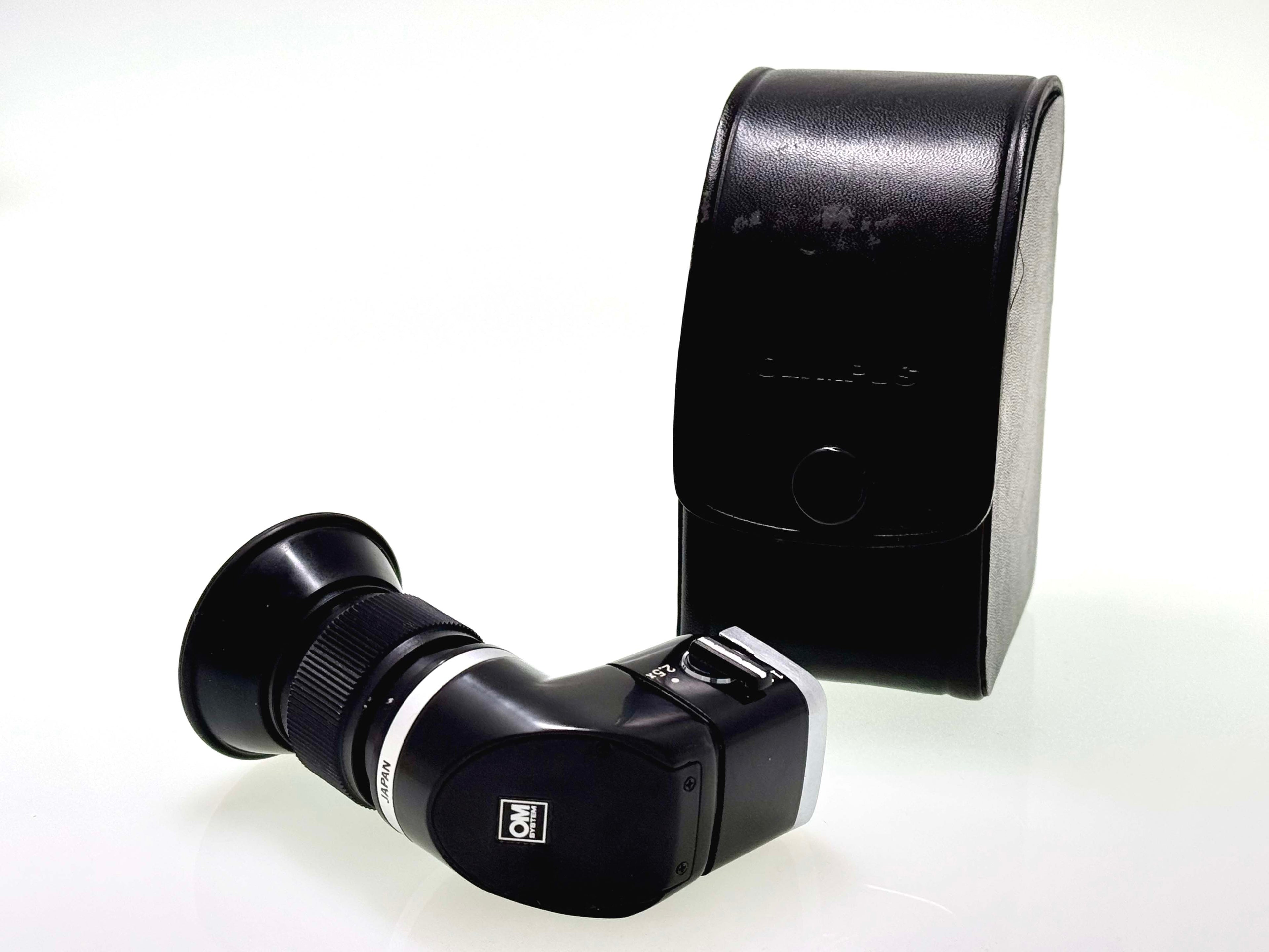 Vintage Olympus 1.2x 2.5x OM Right Angle Varimagni Viewfinder & Case (Vg)