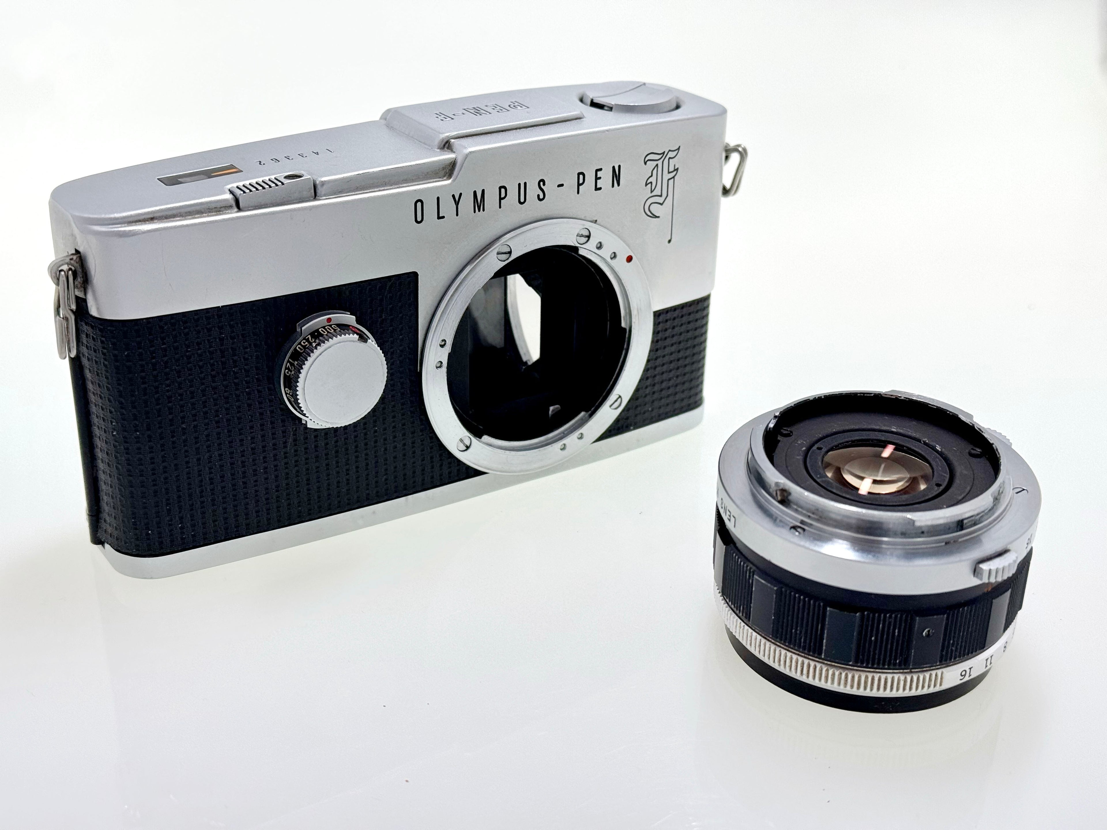 Vintage Olympus Pen F - Half-Frame Film Camera with Zuiko 38mm F1.8 Lens (Gd)