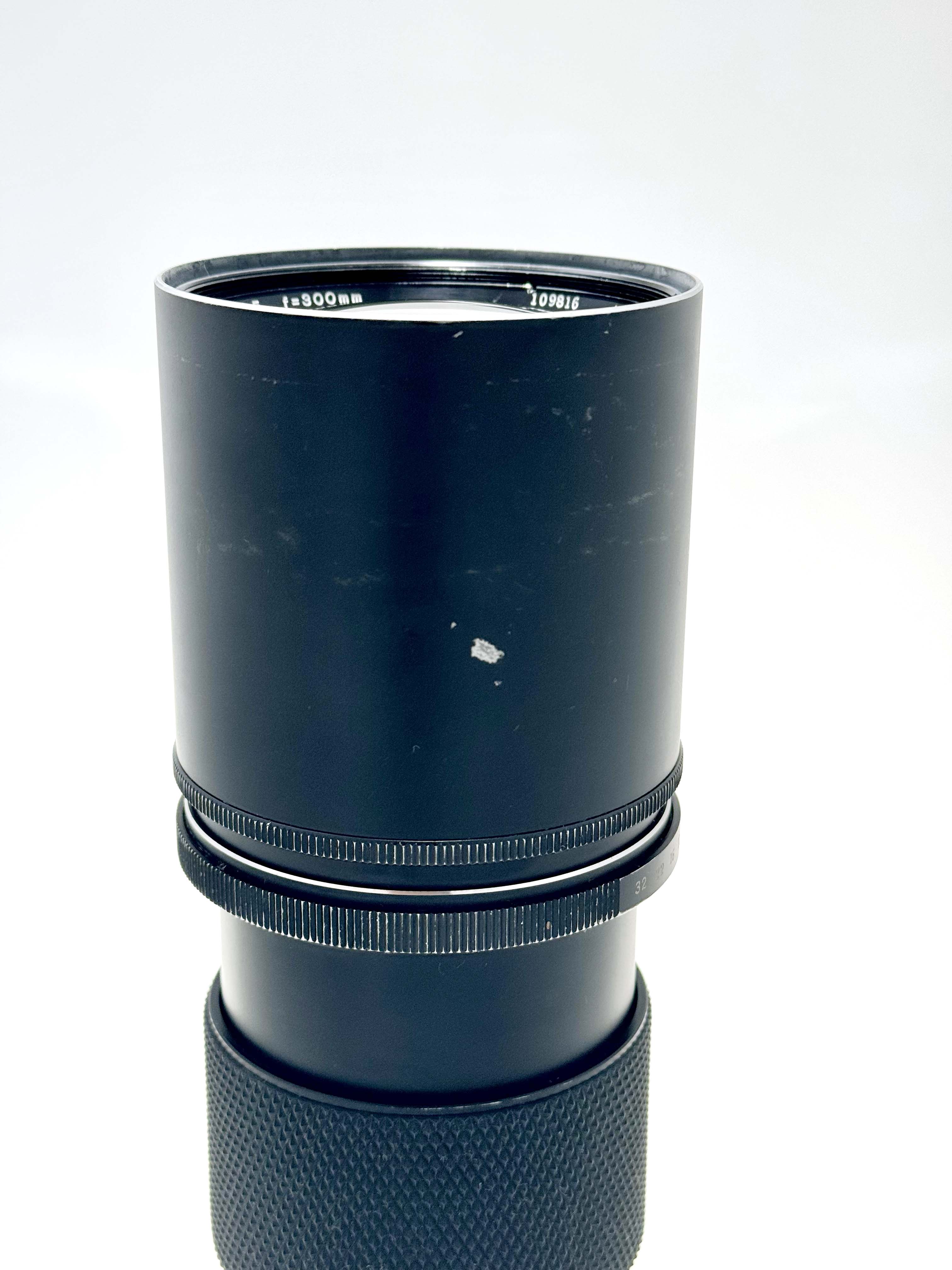 Vintage Olympus 300mm F4.5 Silvernose Telephoto lens (Gd)