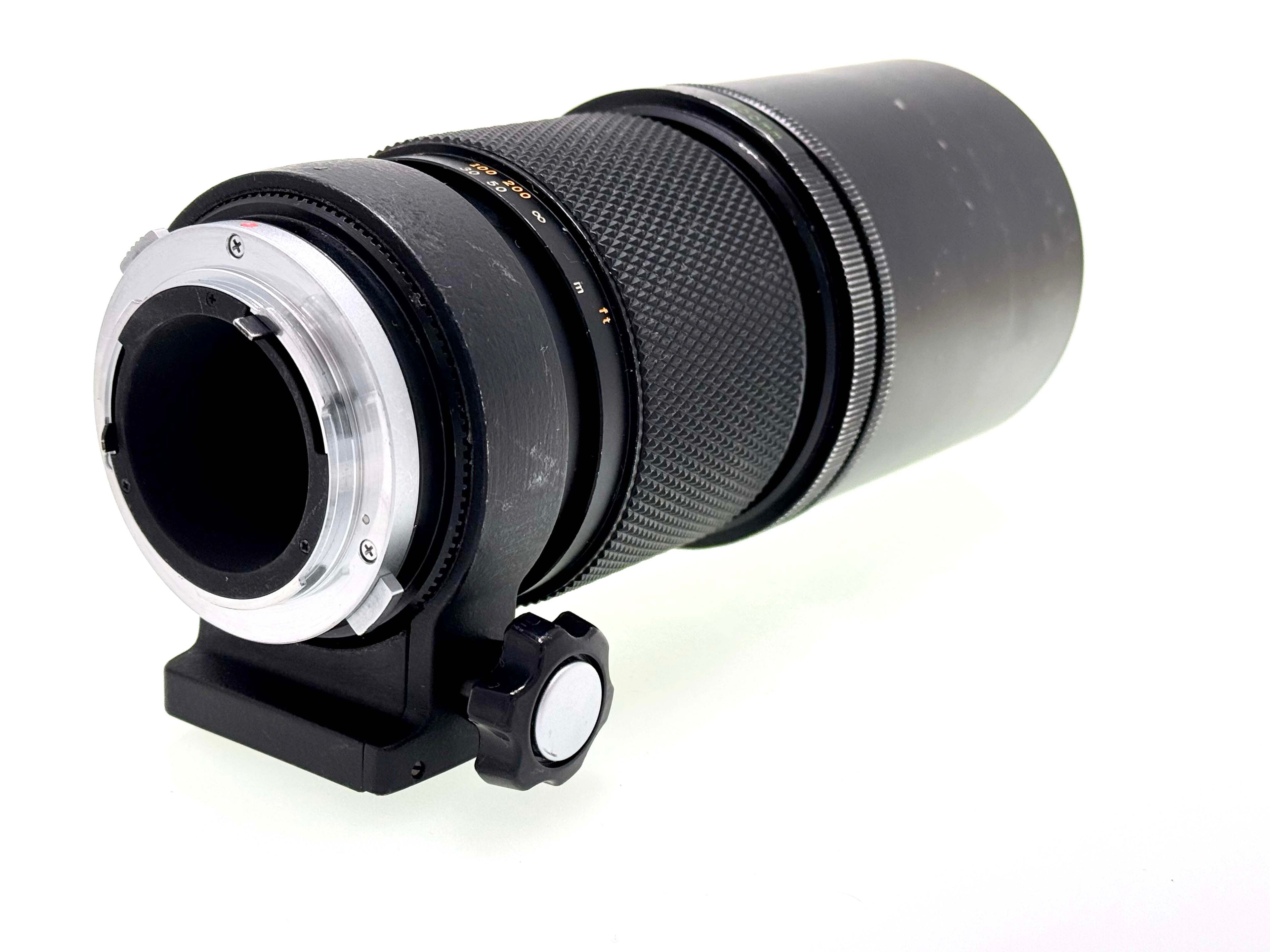 Vintage Olympus 300mm F4.5 Silvernose Telephoto lens (Gd)