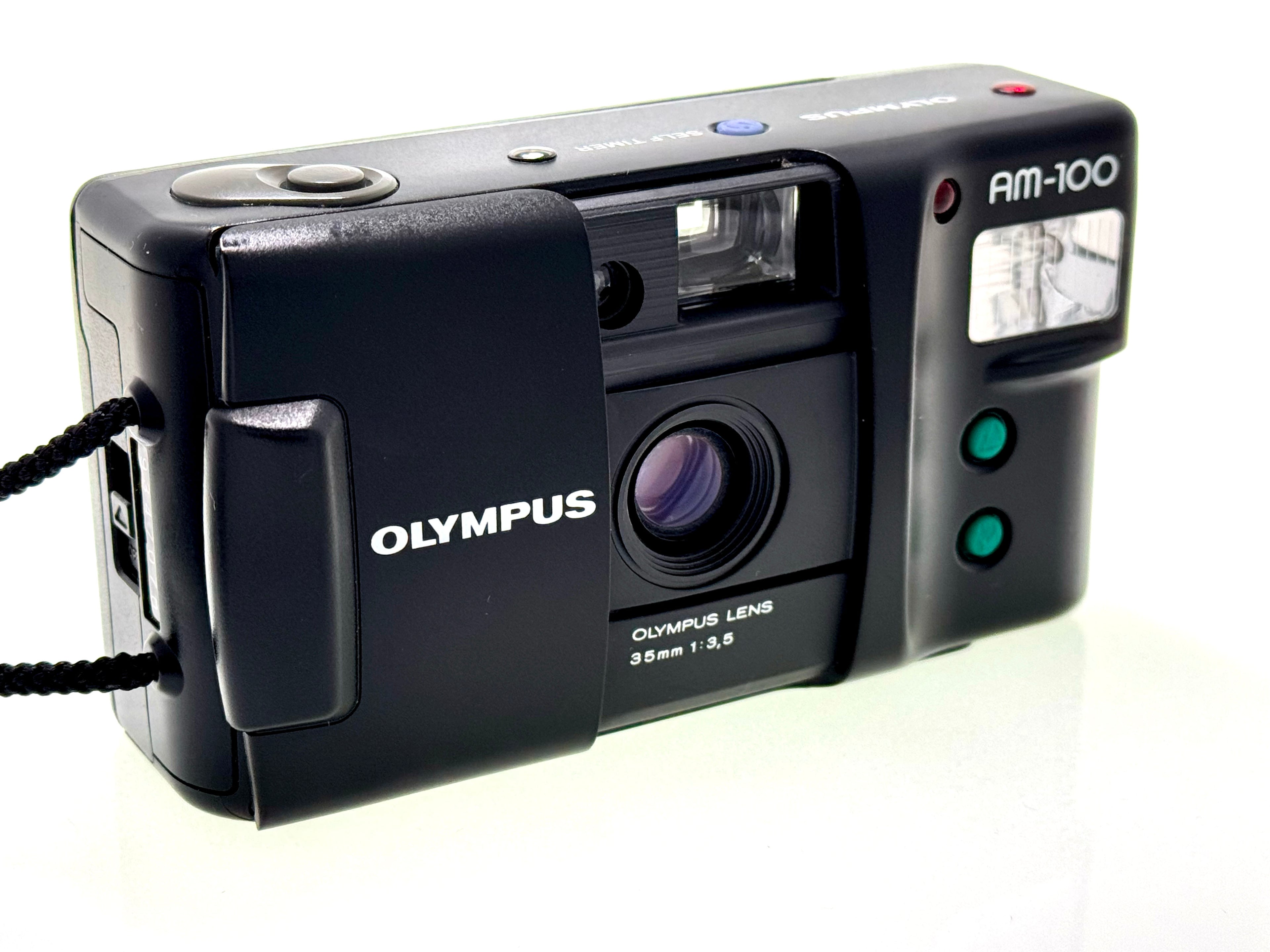 Vintage Olympus AM100 Compact Point and Shoot Film Camera (Exc)