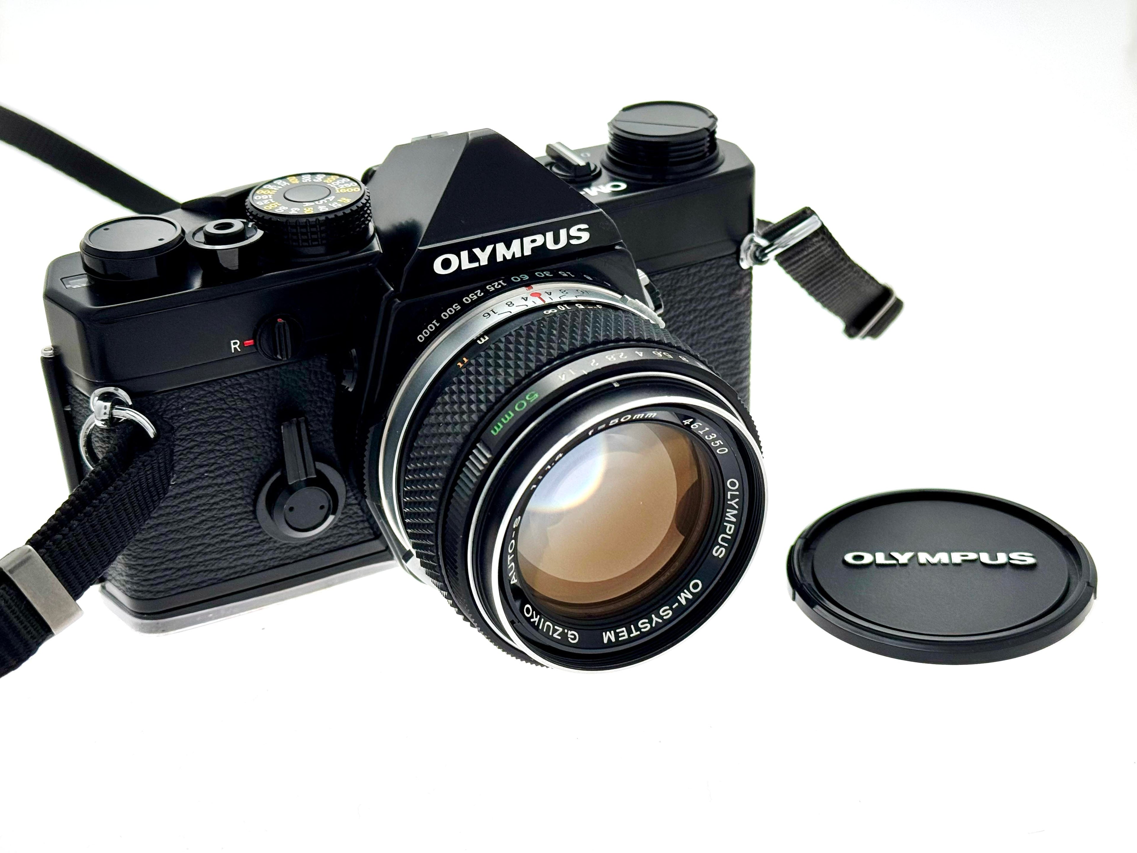 Vintage Olympus OM-1n Black with 50mm G.Zuiko F1.4 (Exc)