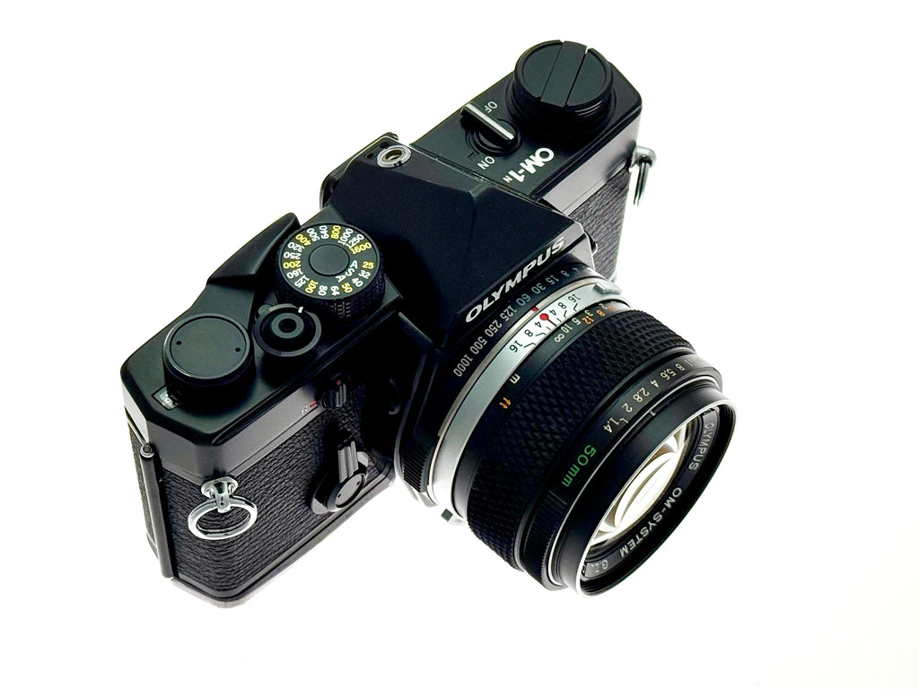 Vintage Olympus OM-1n Black with 50mm G.Zuiko F1.4 (Exc)