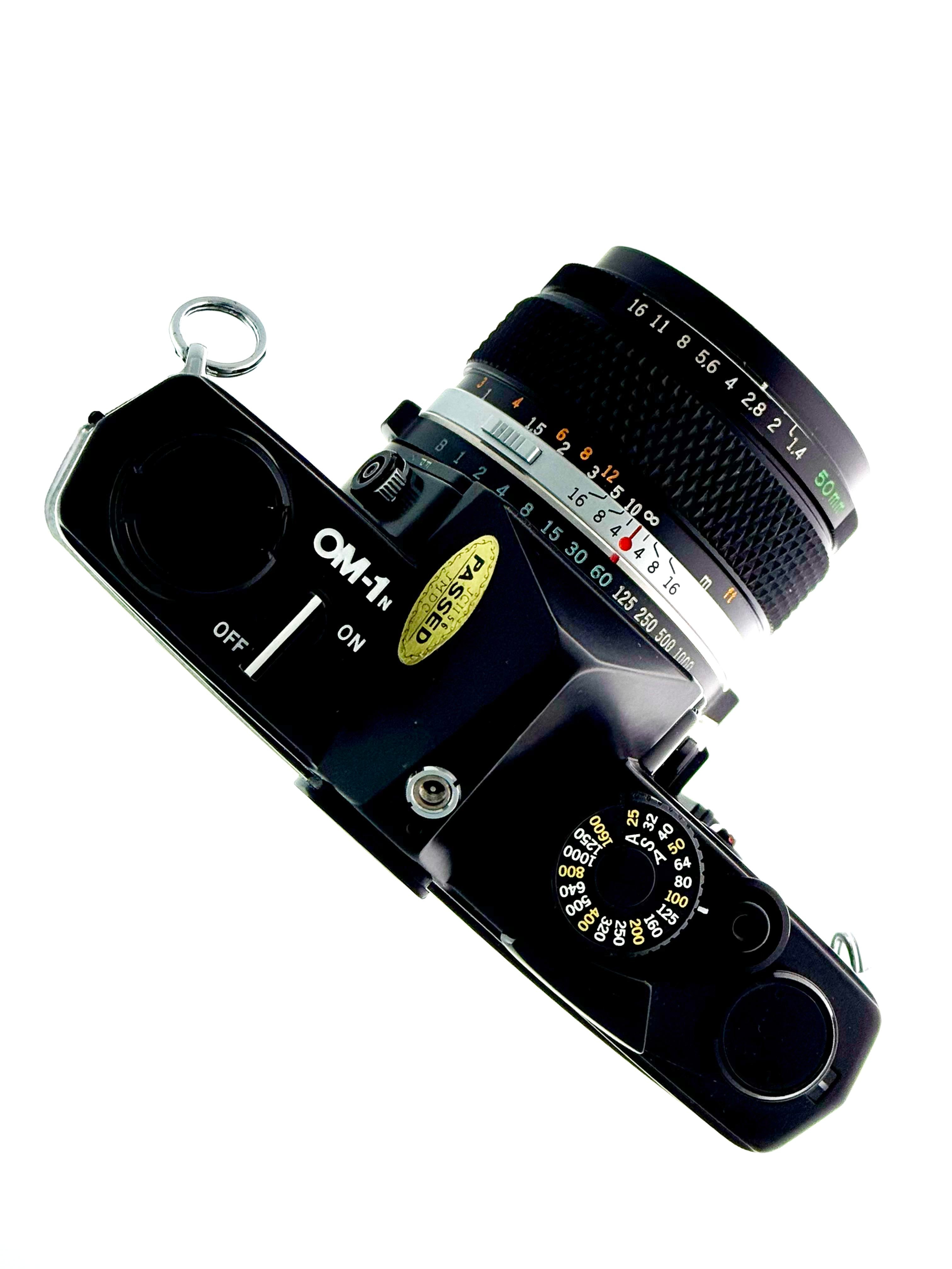 Vintage Olympus OM-1n Black with 50mm G.Zuiko F1.4 (Exc)