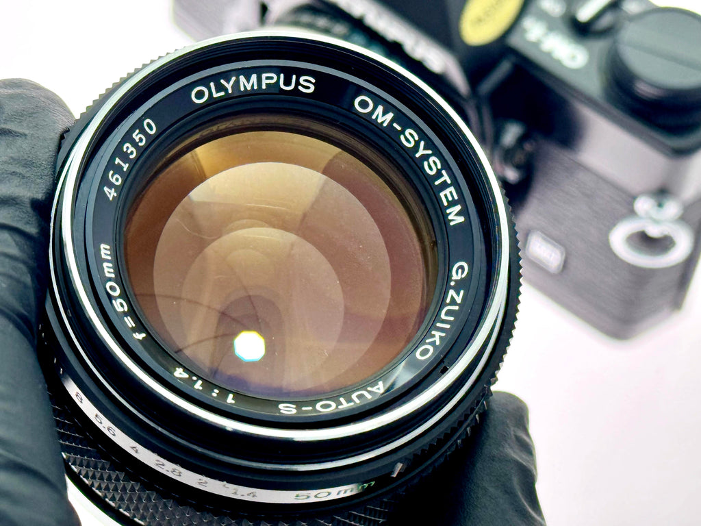 Vintage Olympus OM-1n Black with 50mm G.Zuiko F1.4 (Exc)