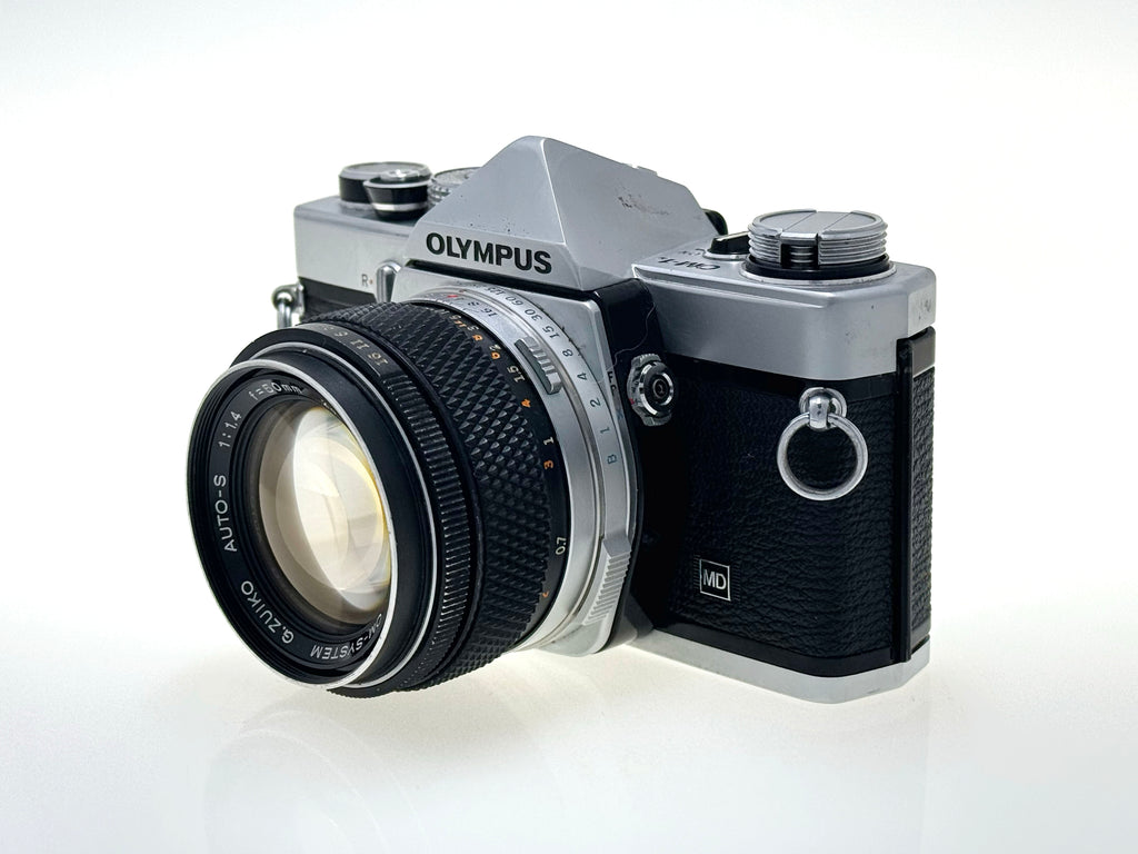 Vintage Olympus OM-1n with 50mm F1.4 Silver nose Lens (Vg)