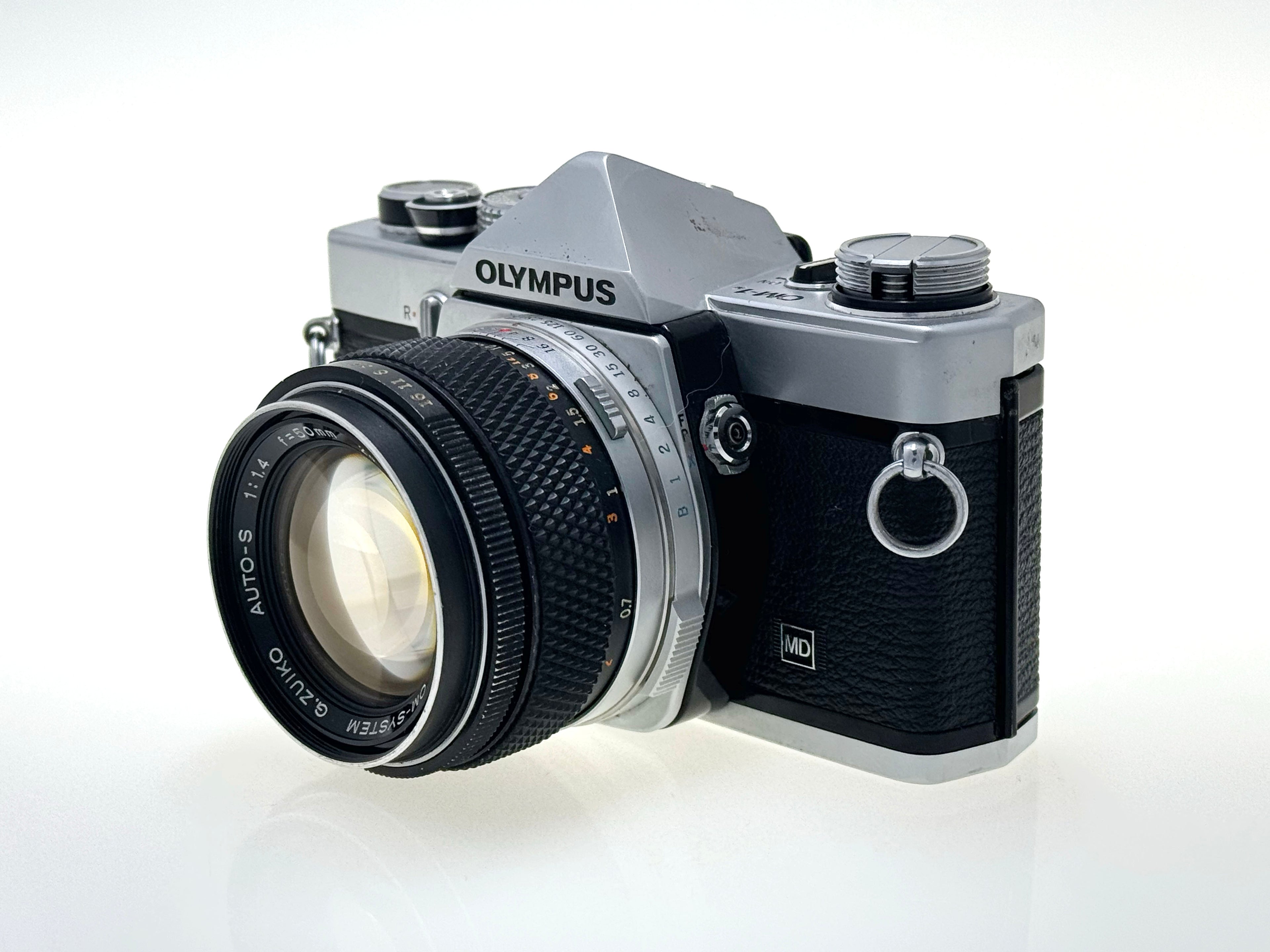 Vintage Olympus OM-1n with 50mm F1.4 Silver nose Lens (Vg)