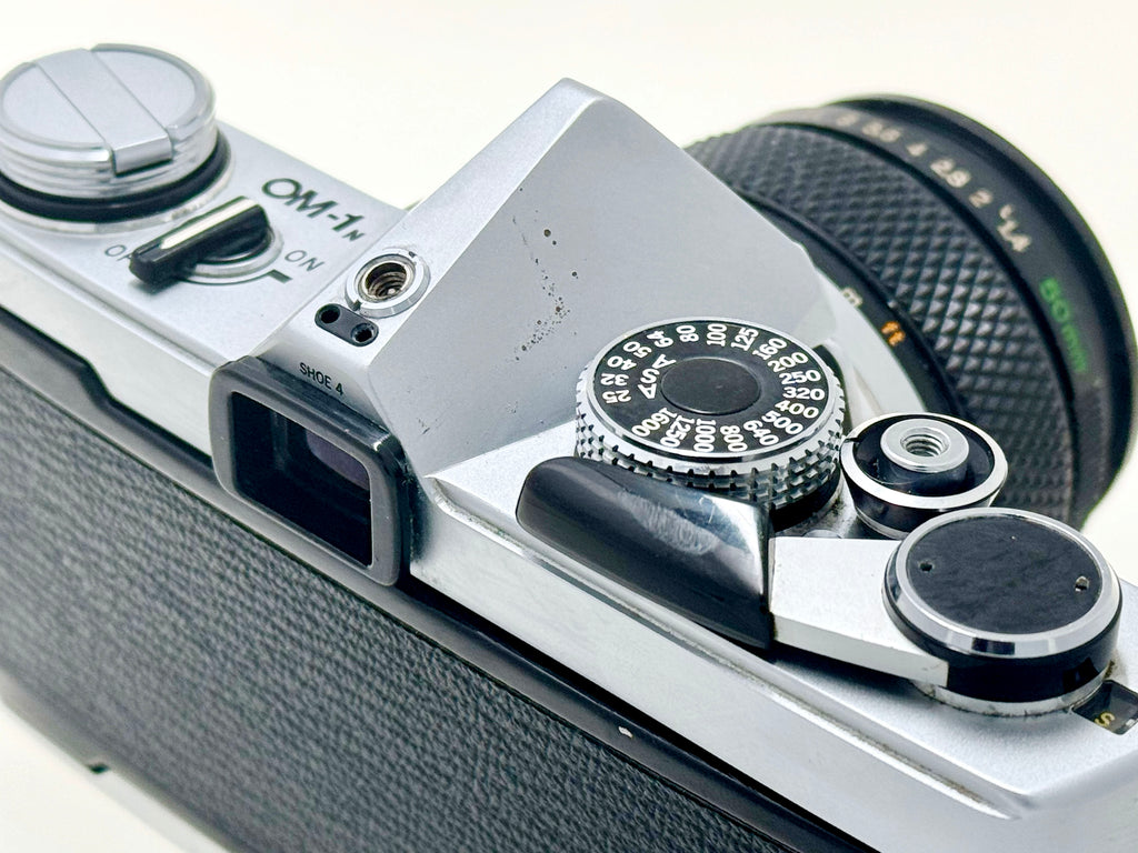 Vintage Olympus OM-1n with 50mm F1.4 Silver nose Lens (Vg)