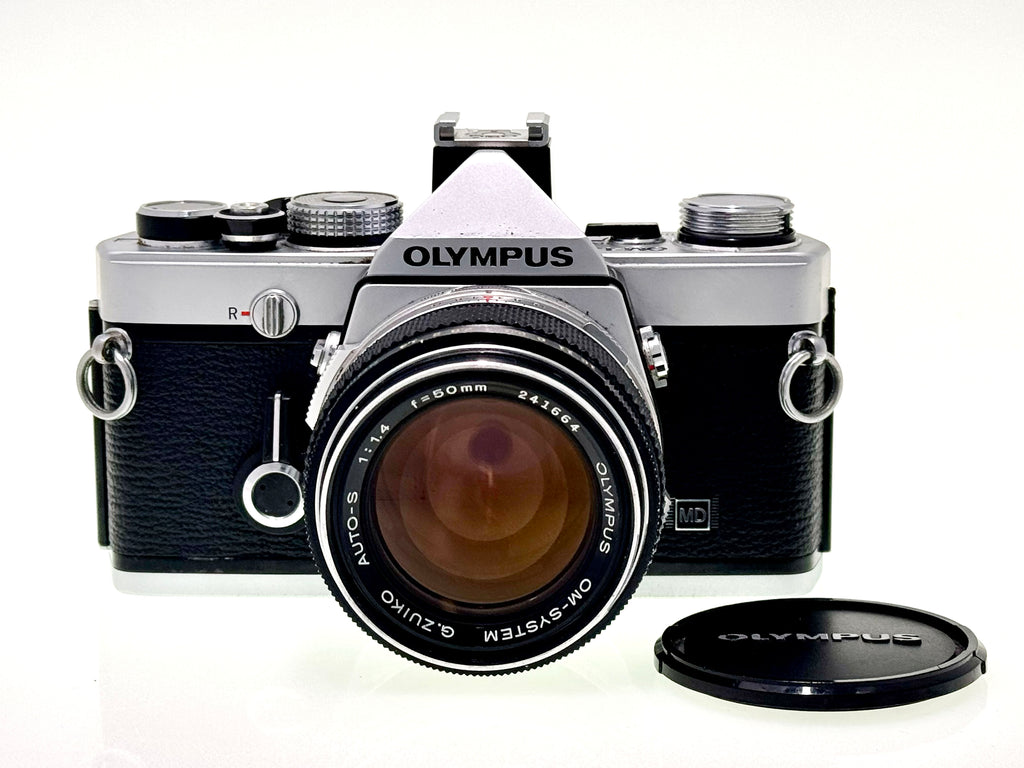 Vintage Olympus OM-1n with 50mm F1.4 Silver nose Lens (Vg)