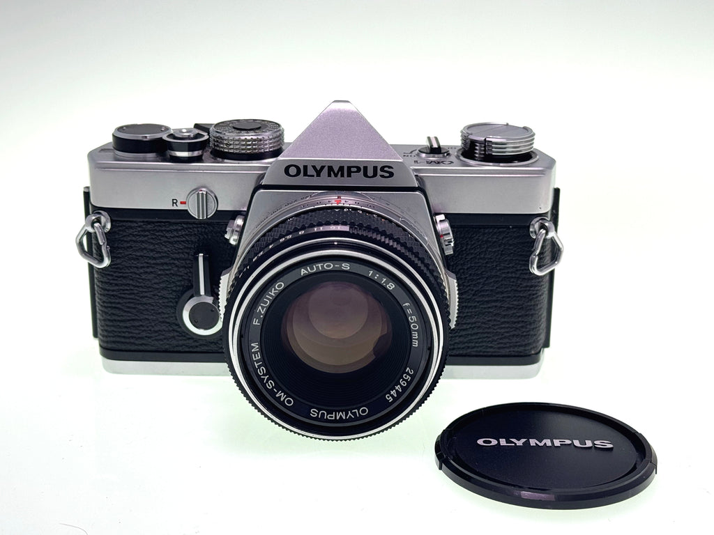 Vintage Olympus OM-1 with 50mm F1.8 Silver nose Lens (Exc)