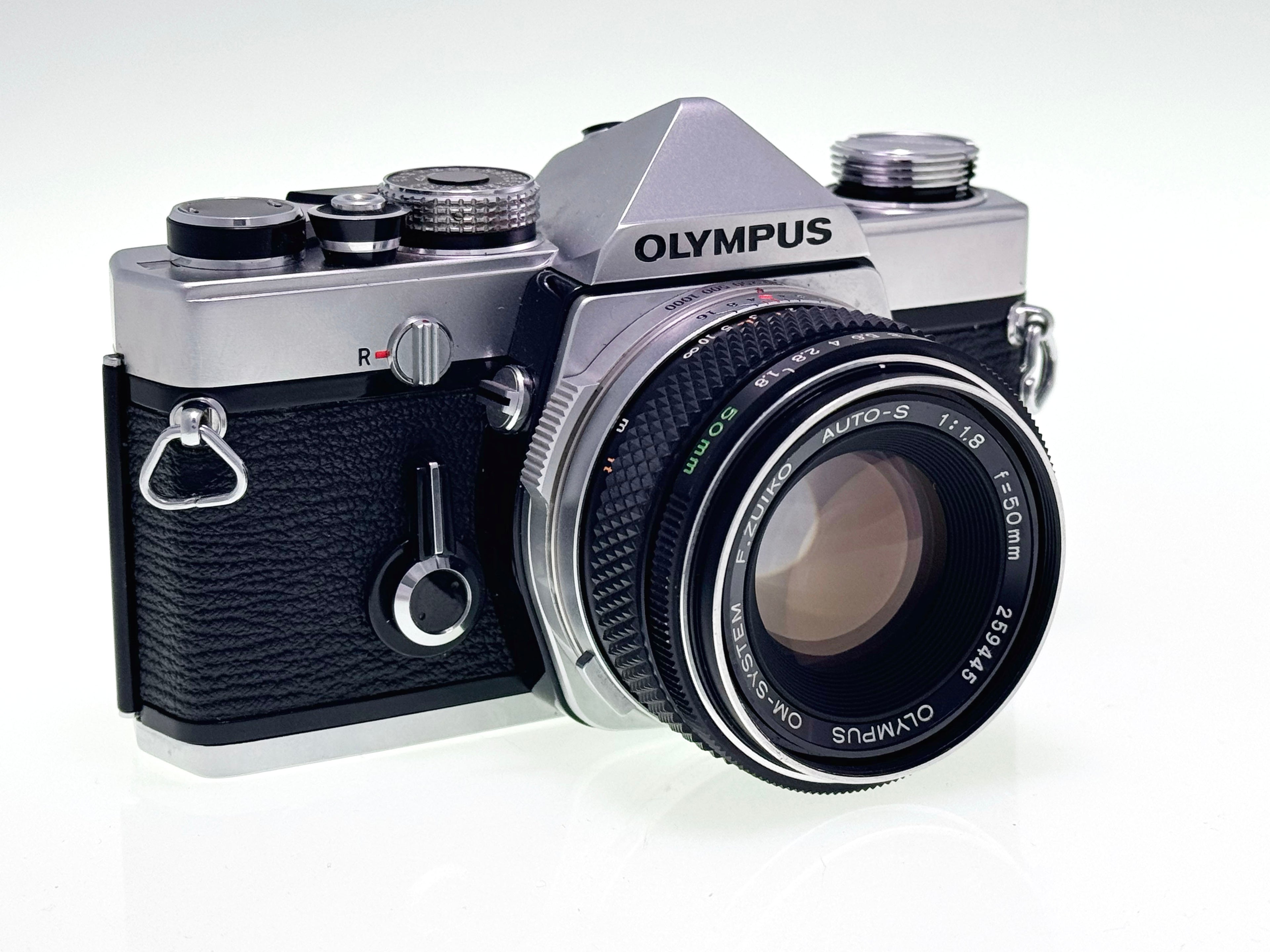 Vintage Olympus OM-1 with 50mm F1.8 Silver nose Lens (Exc)