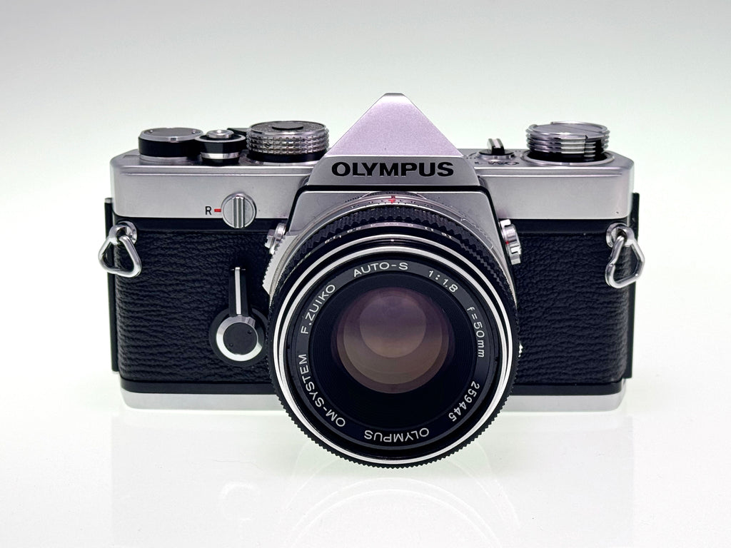 Vintage Olympus OM-1 with 50mm F1.8 Silver nose Lens (Exc)
